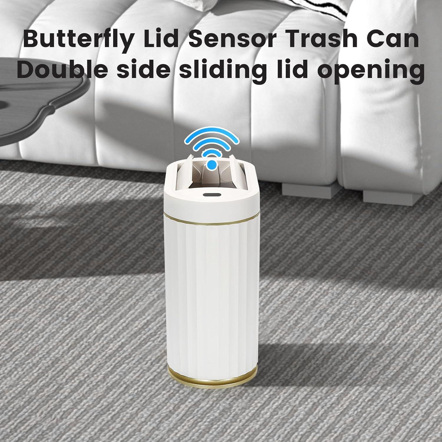 Cesto de Basura Automático Syncvibe 2 Galones Blanco Oro