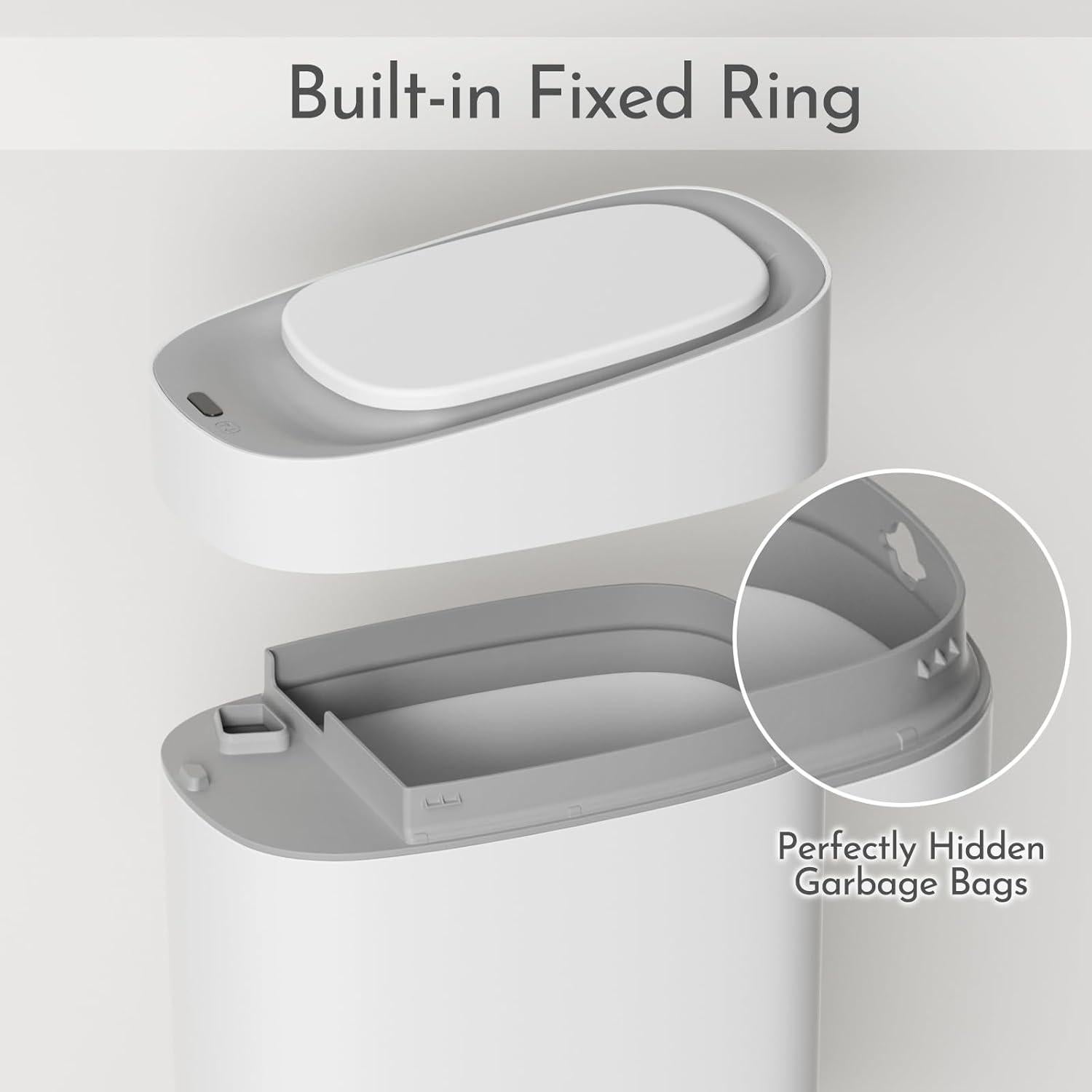 Papelera Automática ELPHECO 9L con Sensor Infrarrojo Blanca