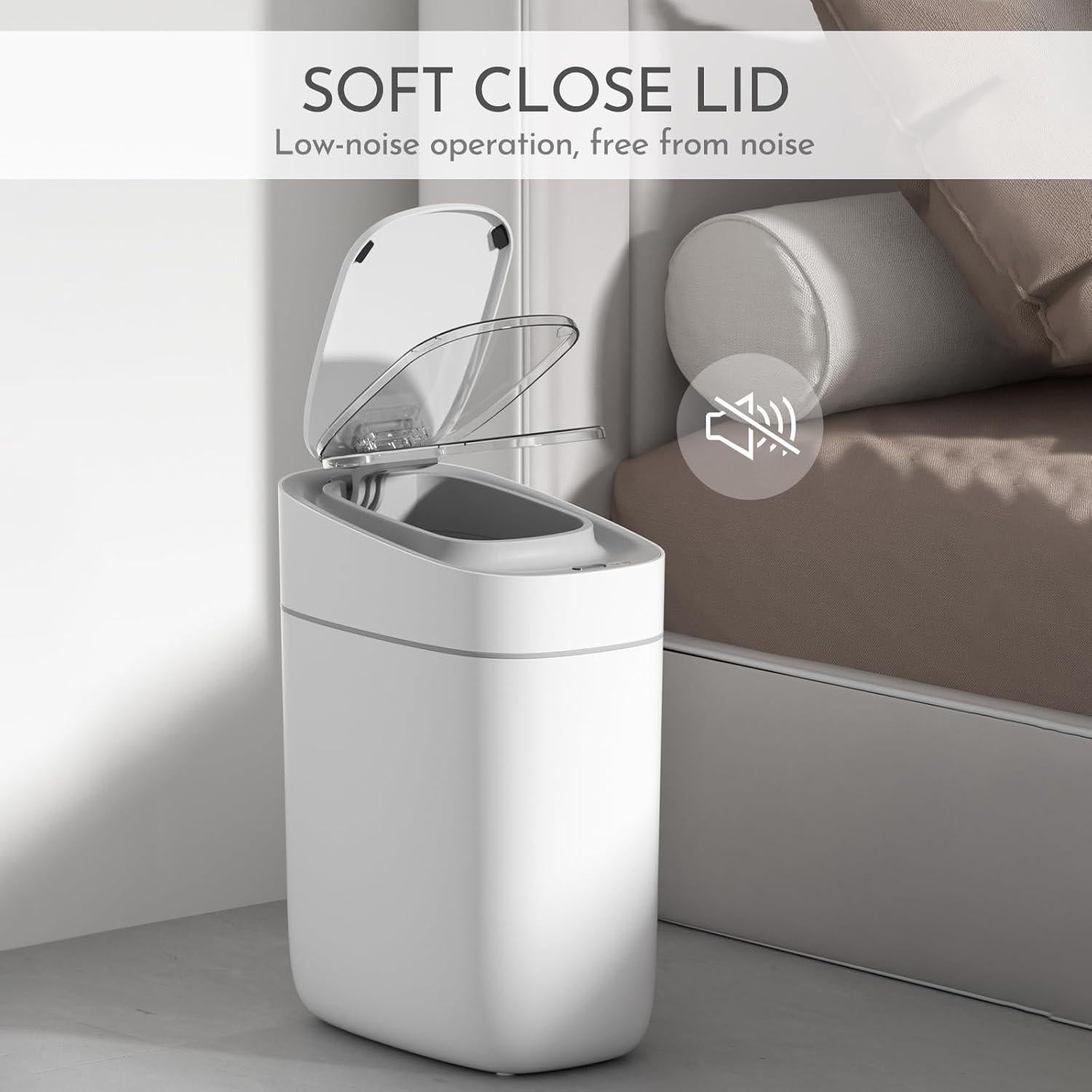 Papelera Automática ELPHECO 9L con Sensor Infrarrojo Blanca