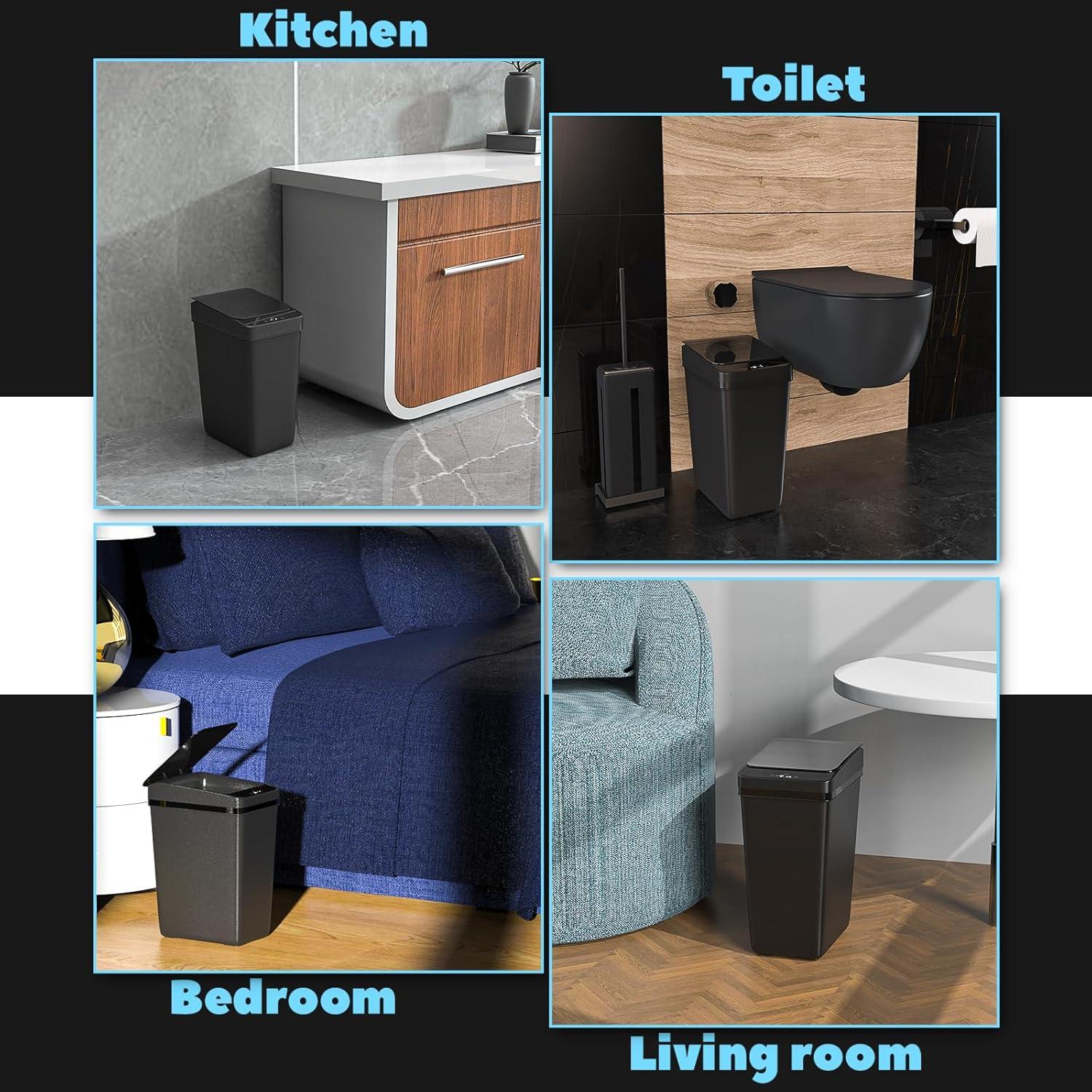 Basurero Automático Procade 2 Pack 4 Gal y 2.5 Gal Negro