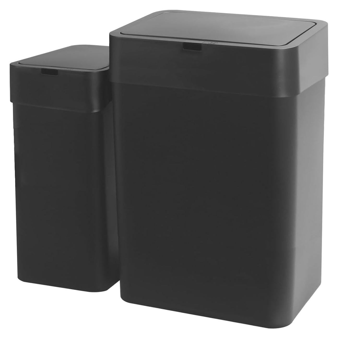 Papelera automática ELPHECO 2 en 1, 9.46L y 15.14L, negra