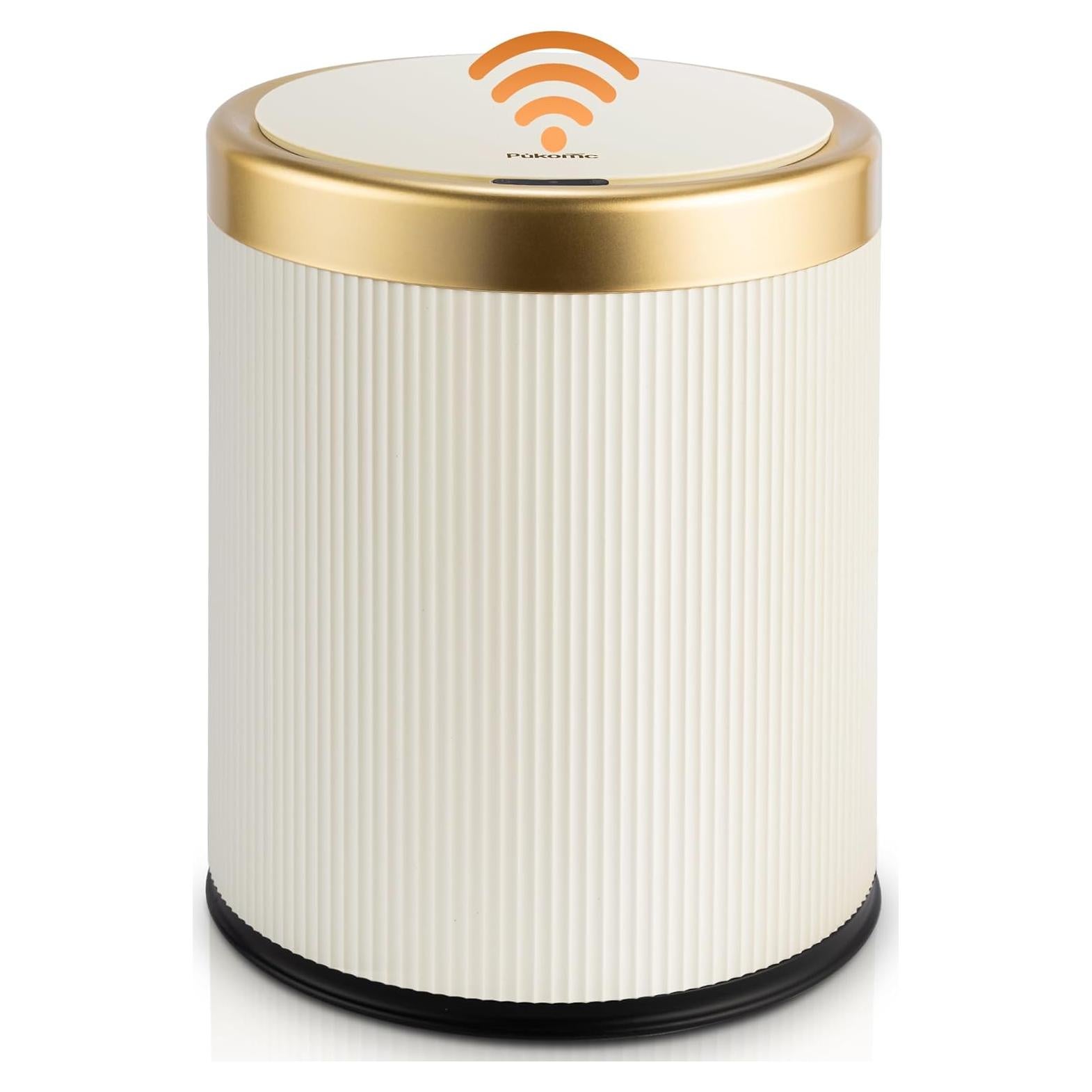 Basurero Automático Pukomc Beige 13.25L con Sensor de Movimiento