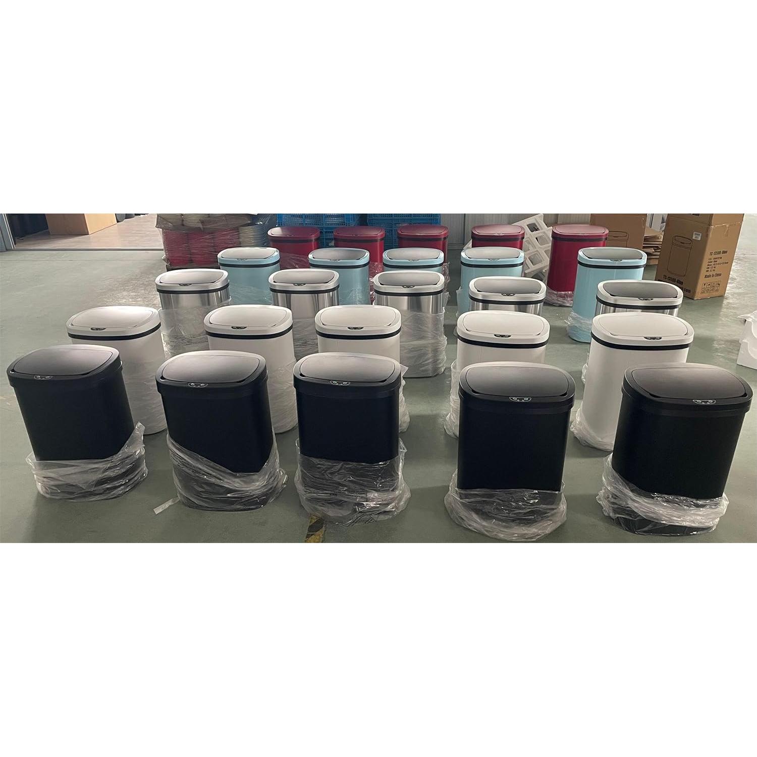 Bote de Basura Automático 50L BLKMTY Acero Inoxidable Plata