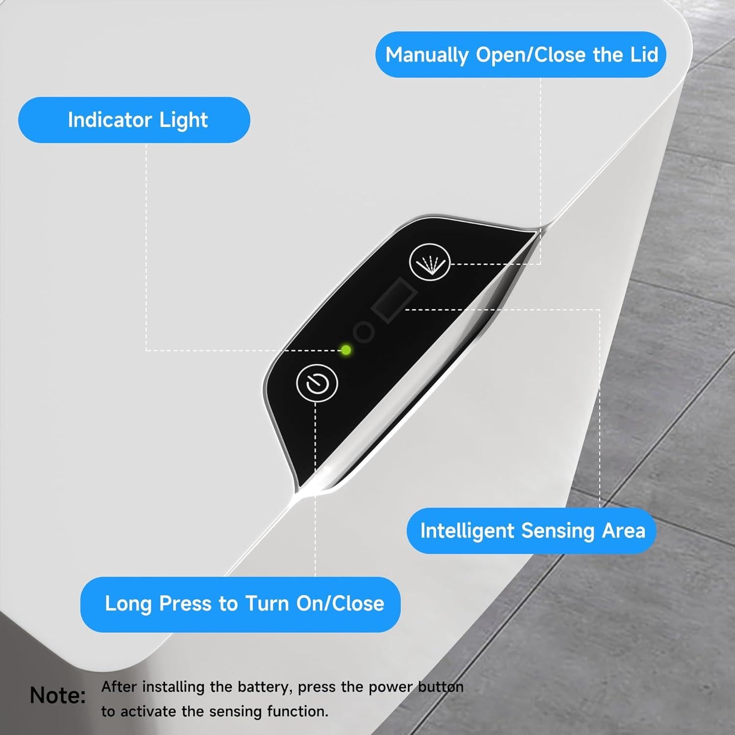 Cubo de Basura Inteligente YEEFIGRO 15.9L con Sensor Automático