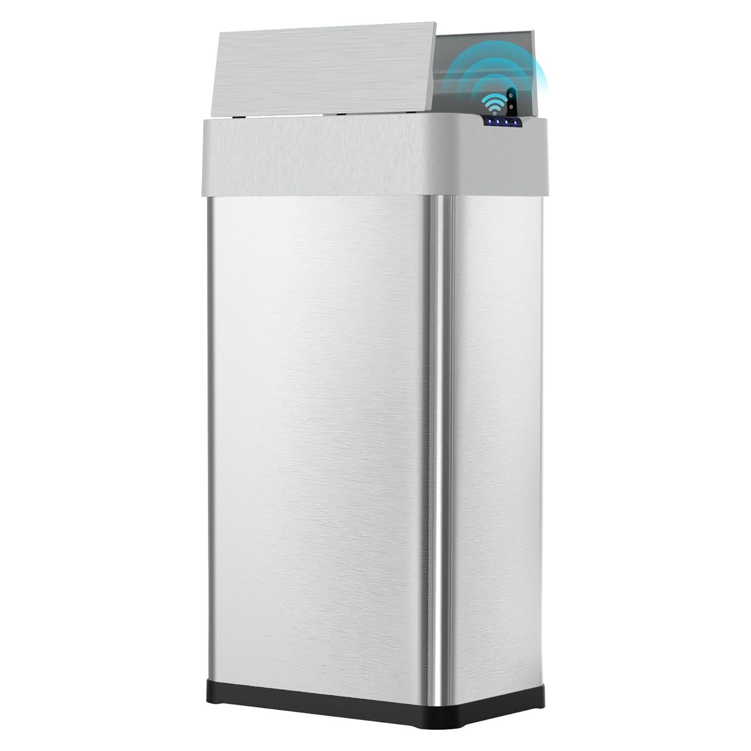 Cubo de Basura Automático Arlopu 70L Acero Inoxidable Plata