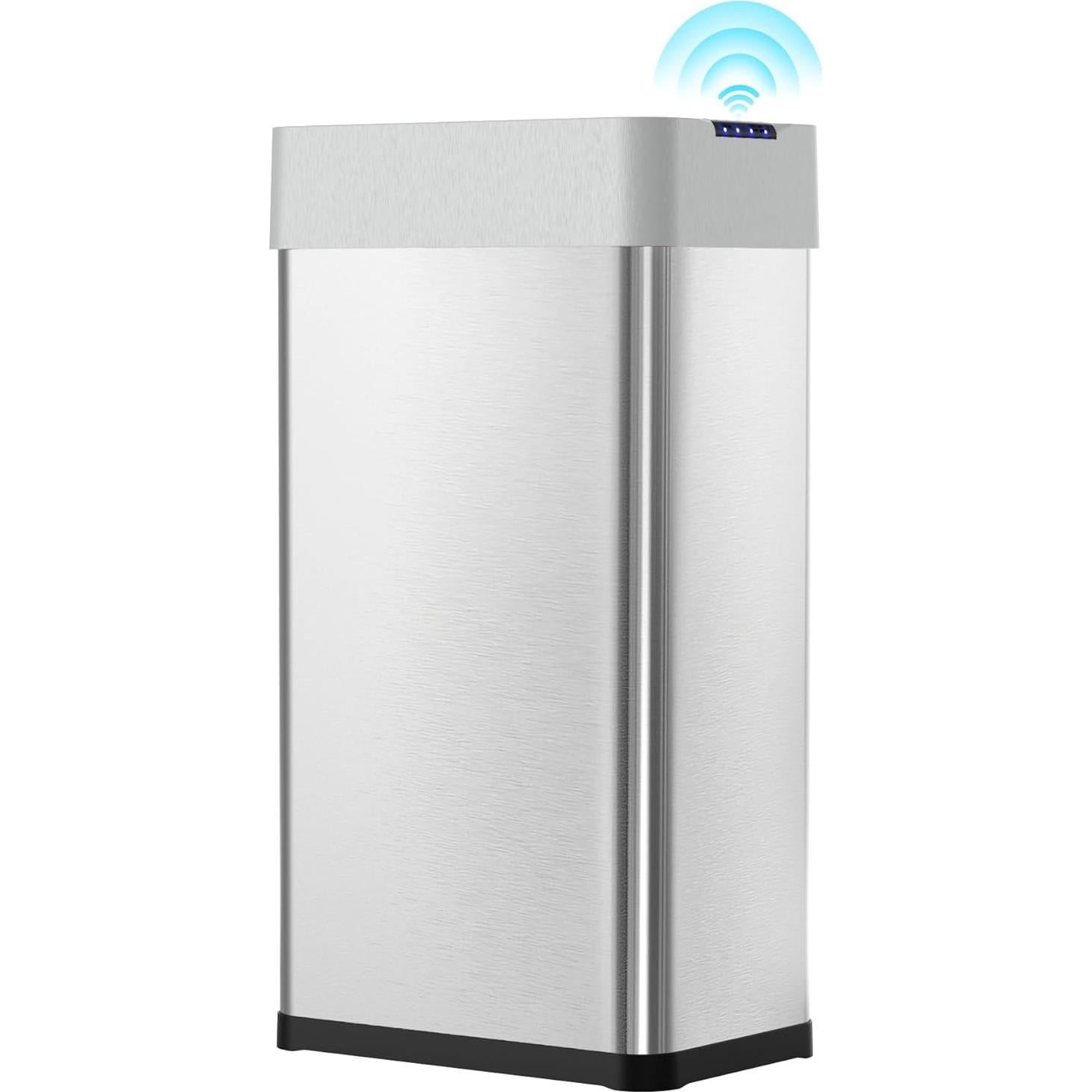 Cubo de Basura Automático Arlopu 70L Acero Inoxidable Plata