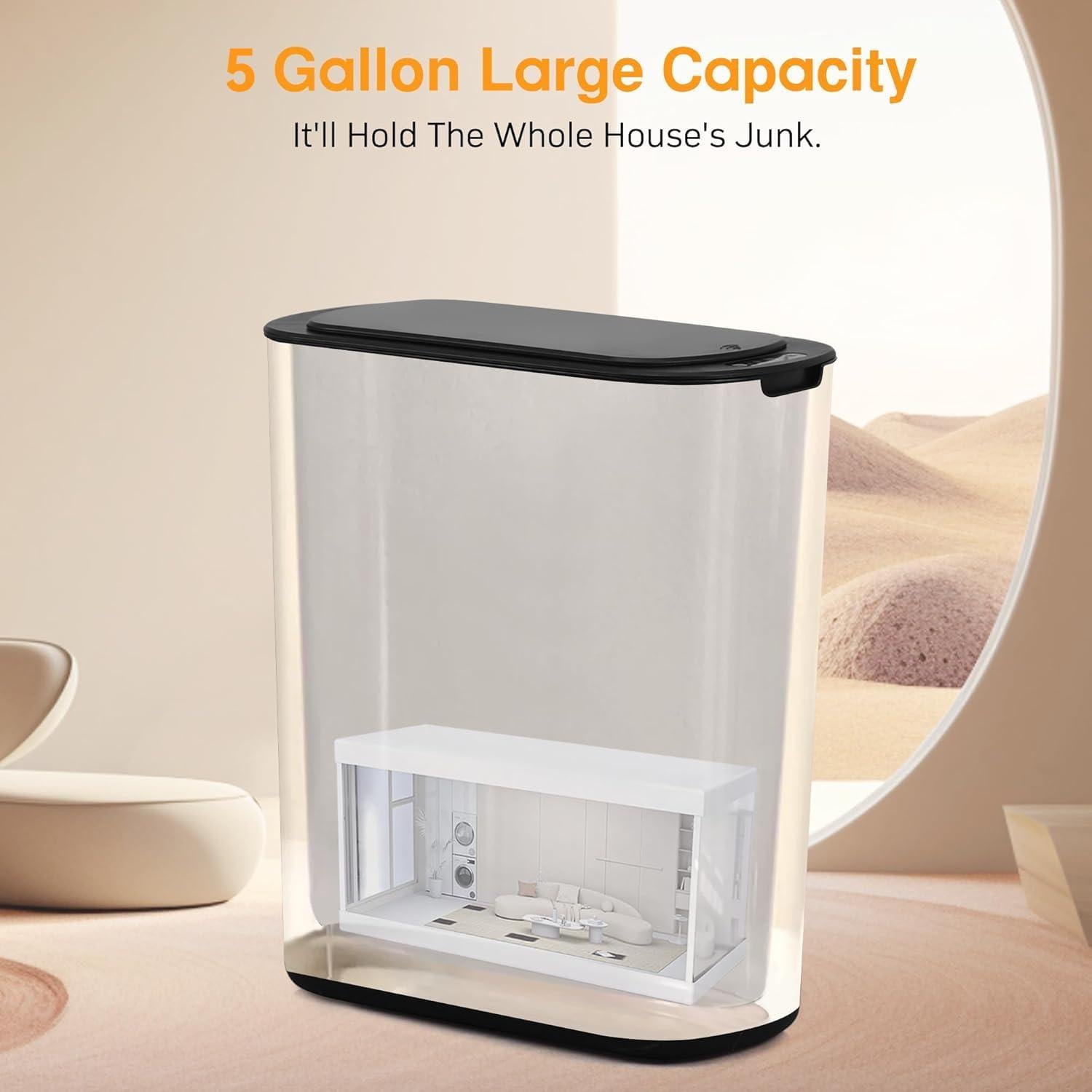 Cesto de Basura Automático LJIACLEA 19L Blanco con Sensor