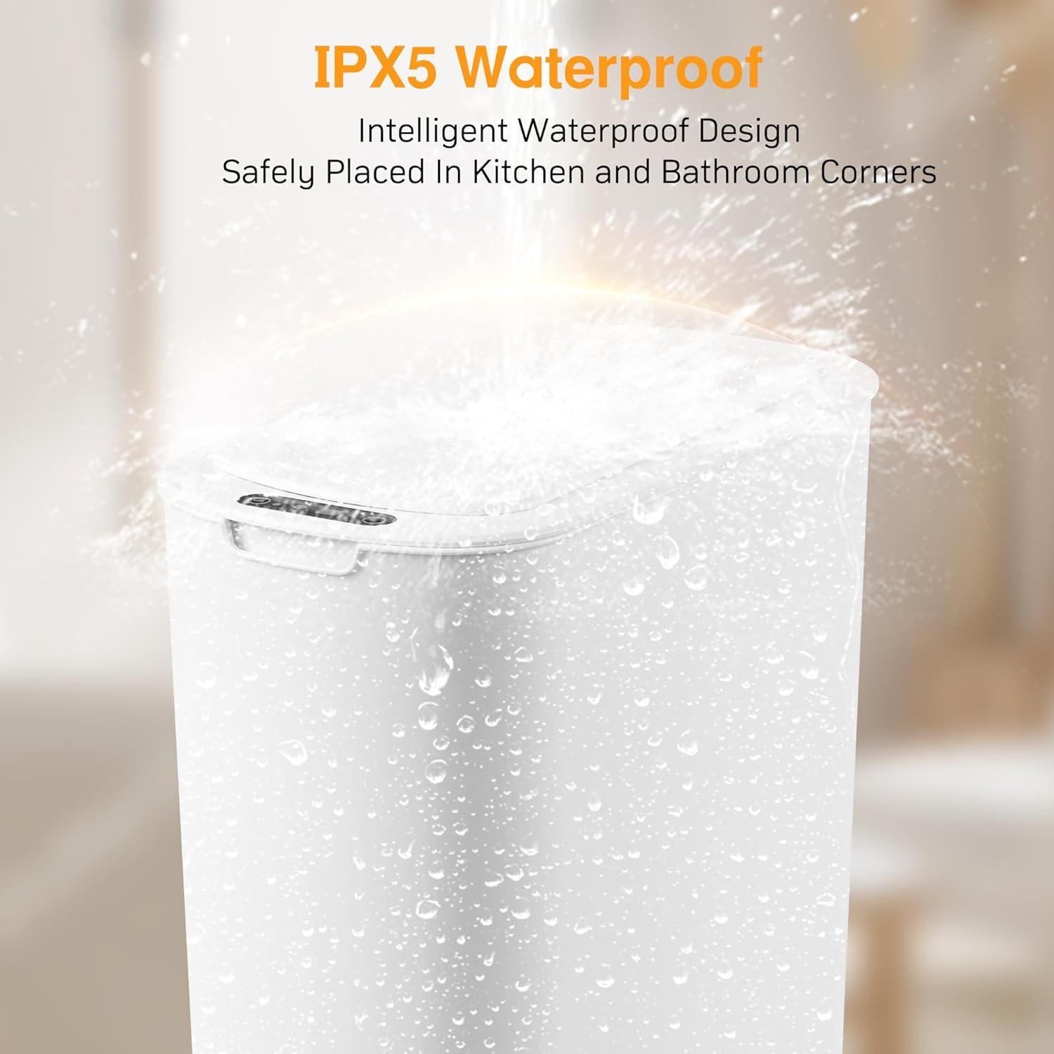 Cesto de Basura Automático LJIACLEA 19L Blanco con Sensor