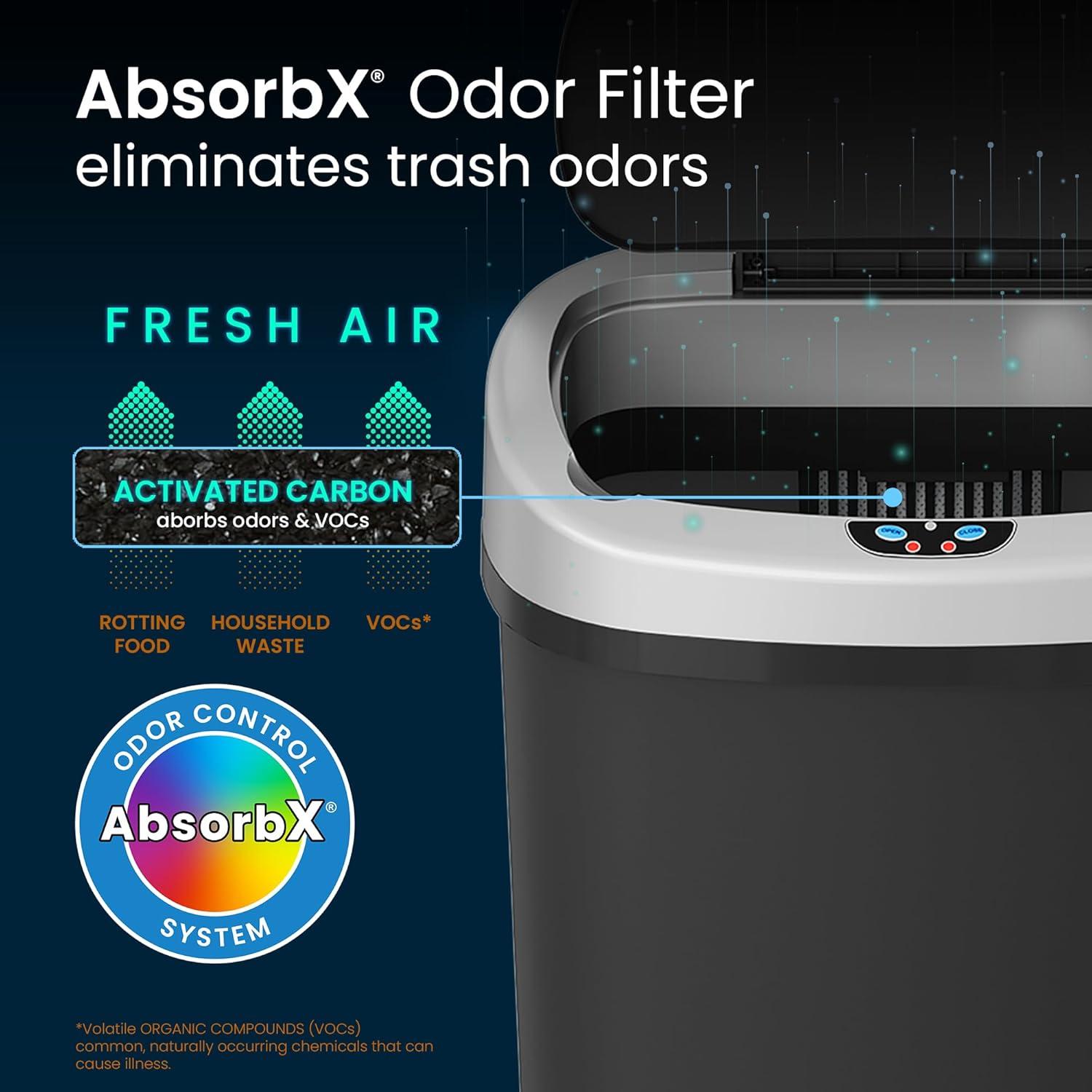 Bote de Basura Automático iTouchless 49L con Sensor y Filtro