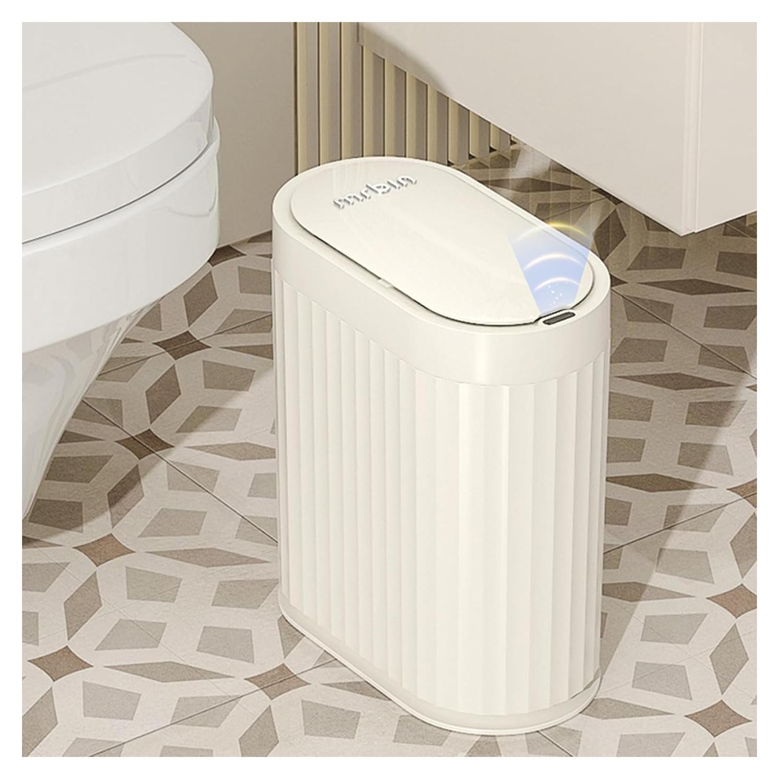 Cubo de Basura Automático MRBIN 2 Galones Blanco Crema