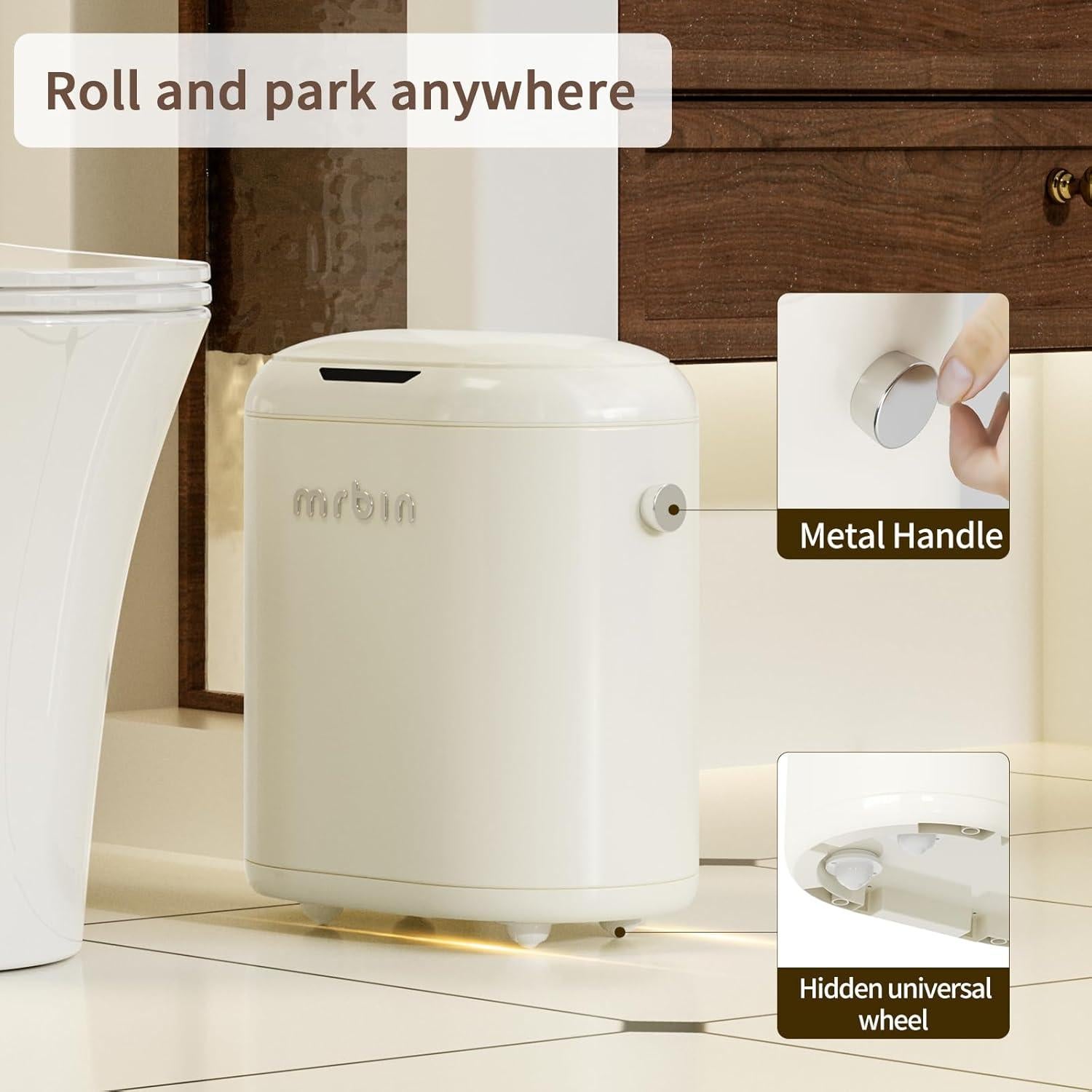 Cubo de Basura Automático MRBIN 12L Blanco Sin Tacto