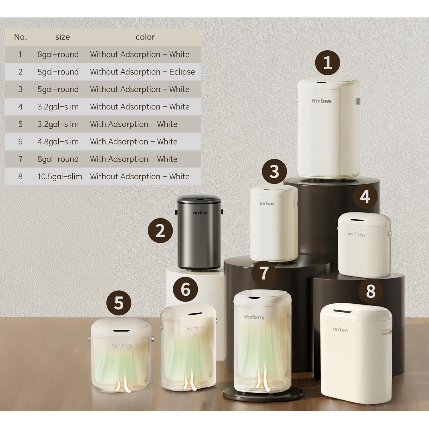 Cubo de Basura Automático MRBIN 12L Blanco Sin Tacto