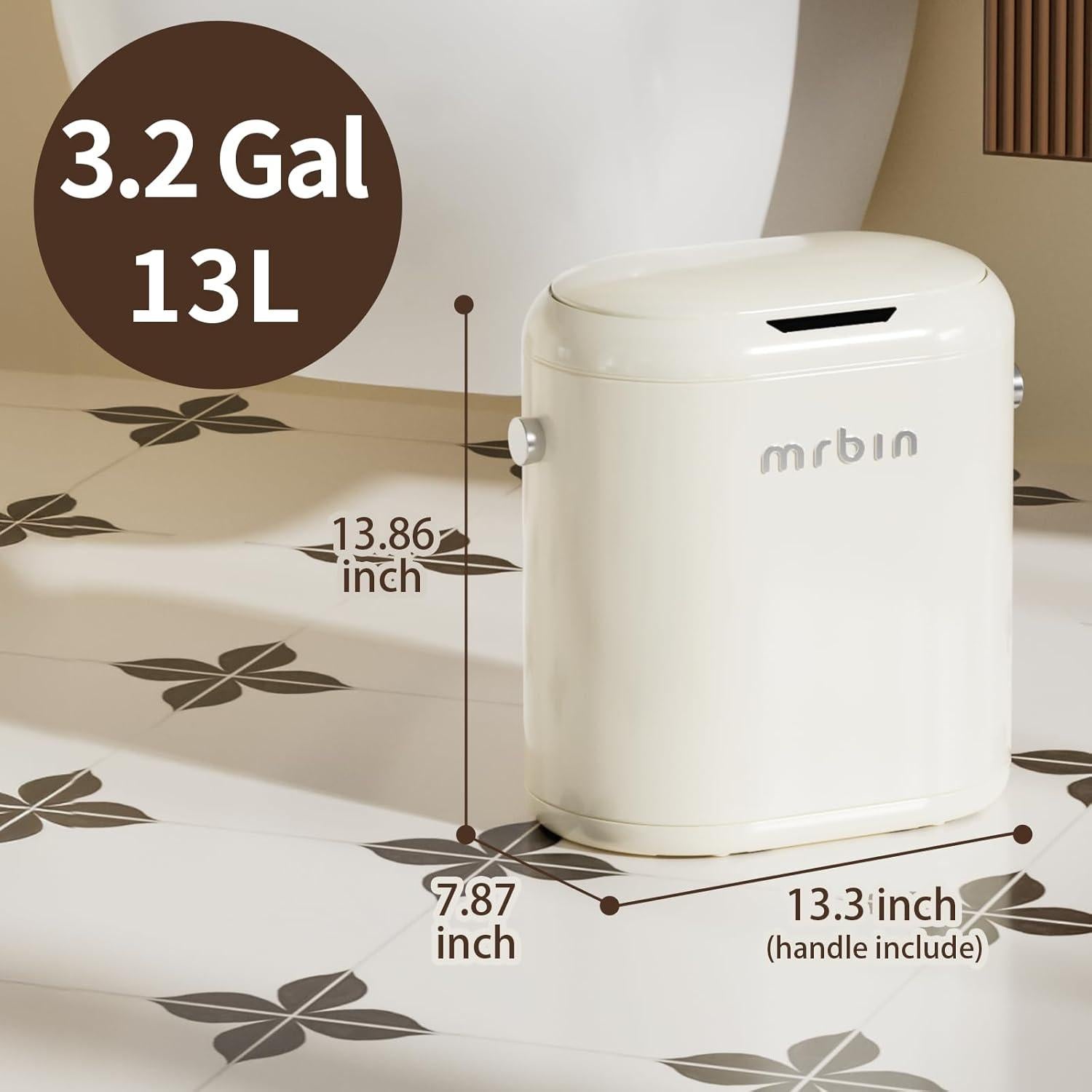 Cubo de Basura Automático MRBIN 12L Blanco Sin Tacto