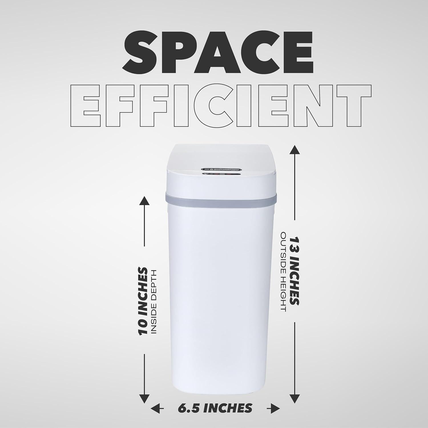 Paquete de 2 Basureros Sin Contacto Desired Tools 10L Blanco