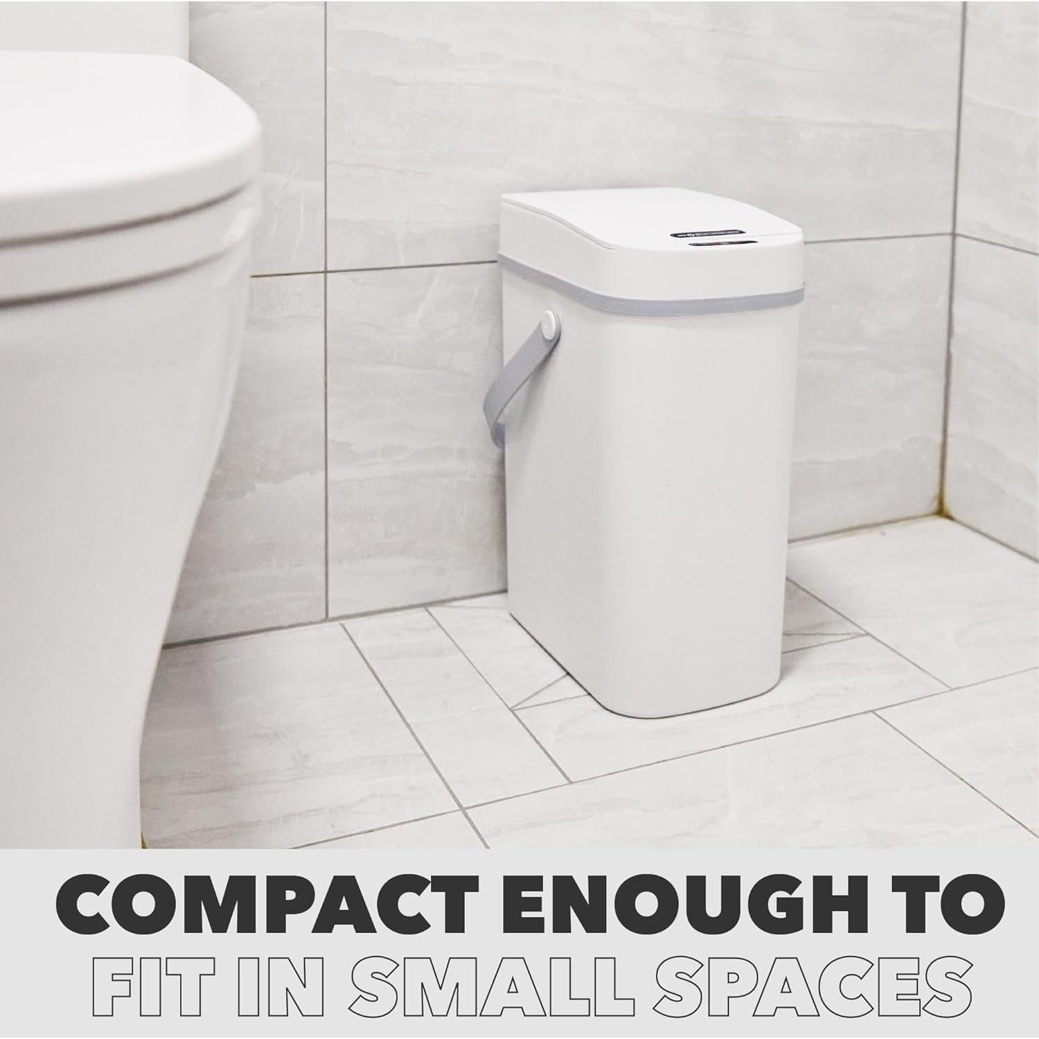 Paquete de 2 Basureros Sin Contacto Desired Tools 10L Blanco