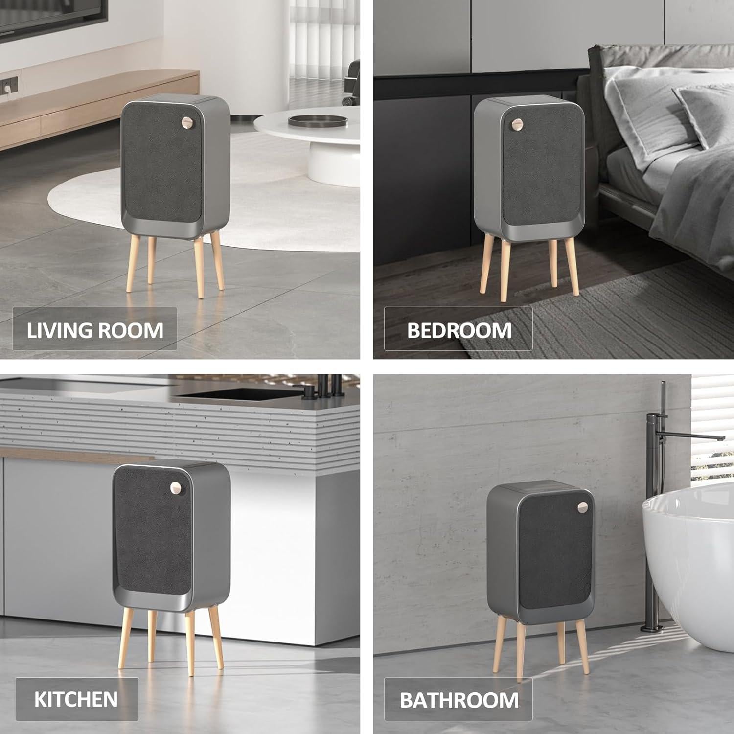 Cubo de Basura ELPHECO Acero Inoxidable 20.8L Sensor Movimiento