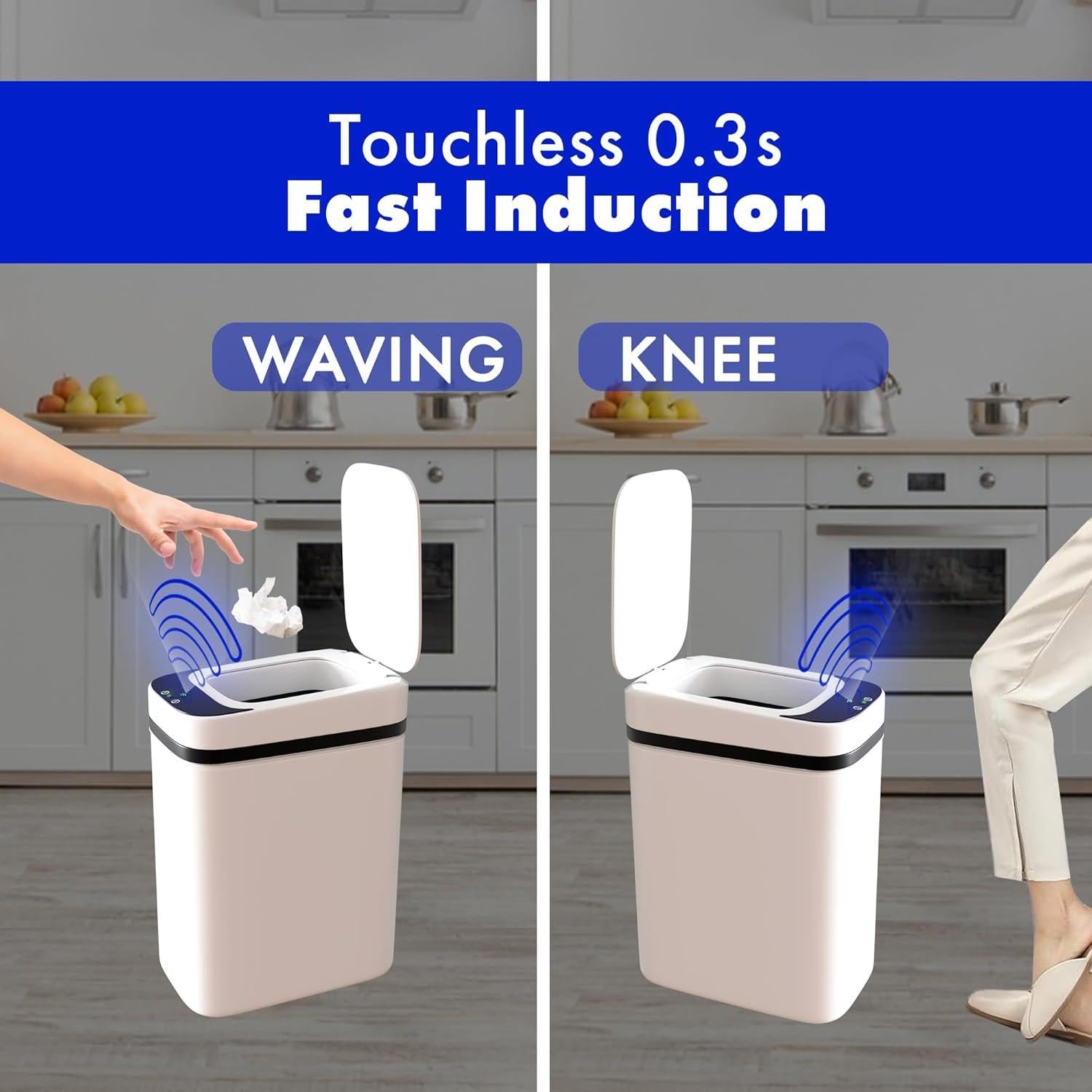 Bote de Basura Automático Possolutions 8.7L con Sensor Gris