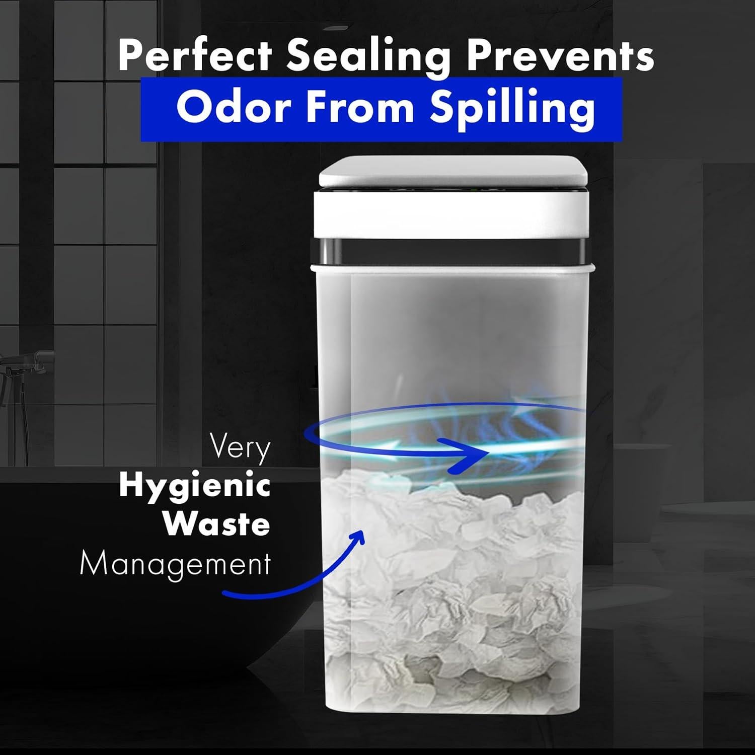 Bote de Basura Automático Possolutions 8.7L con Sensor Gris