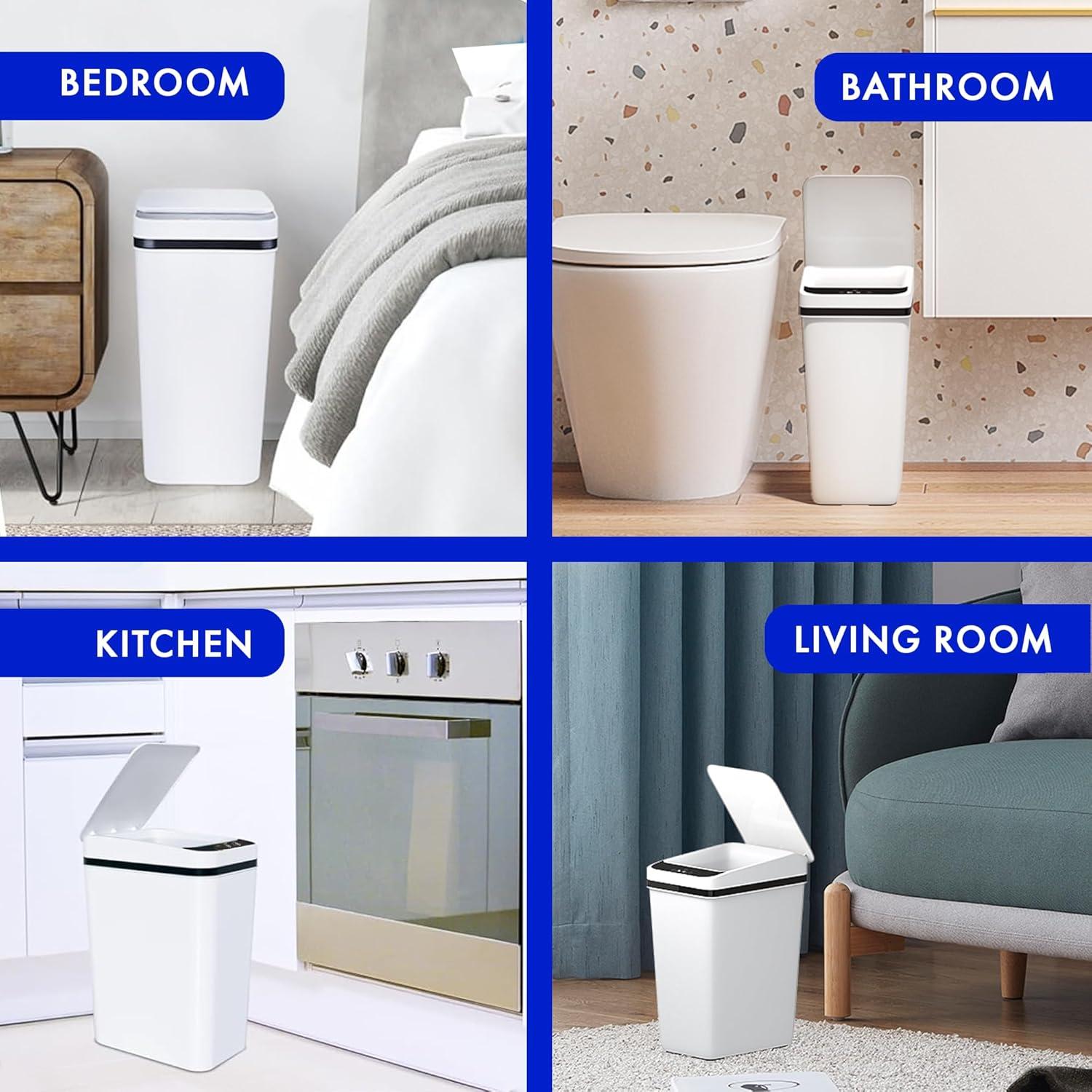 Bote de Basura Automático Possolutions 8.7L con Sensor Gris