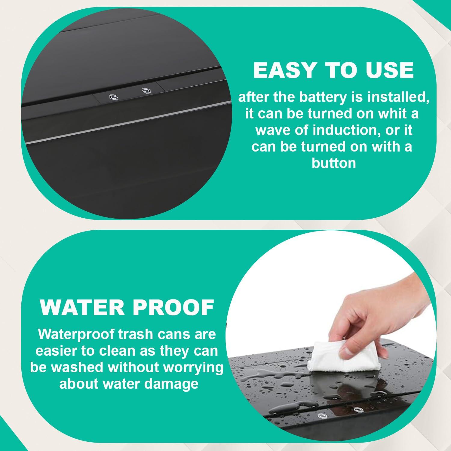 Cubo de Basura Automático 50L BestOffice Negro con Sensor