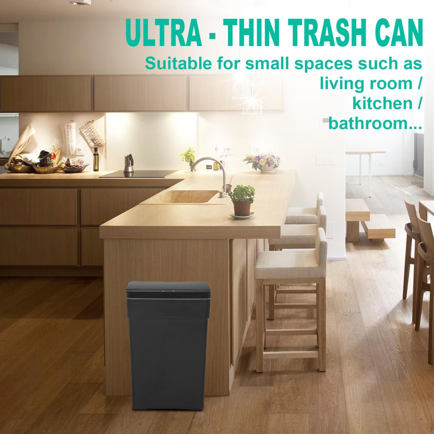 Cubo de Basura Automático 50L BestOffice Negro con Sensor