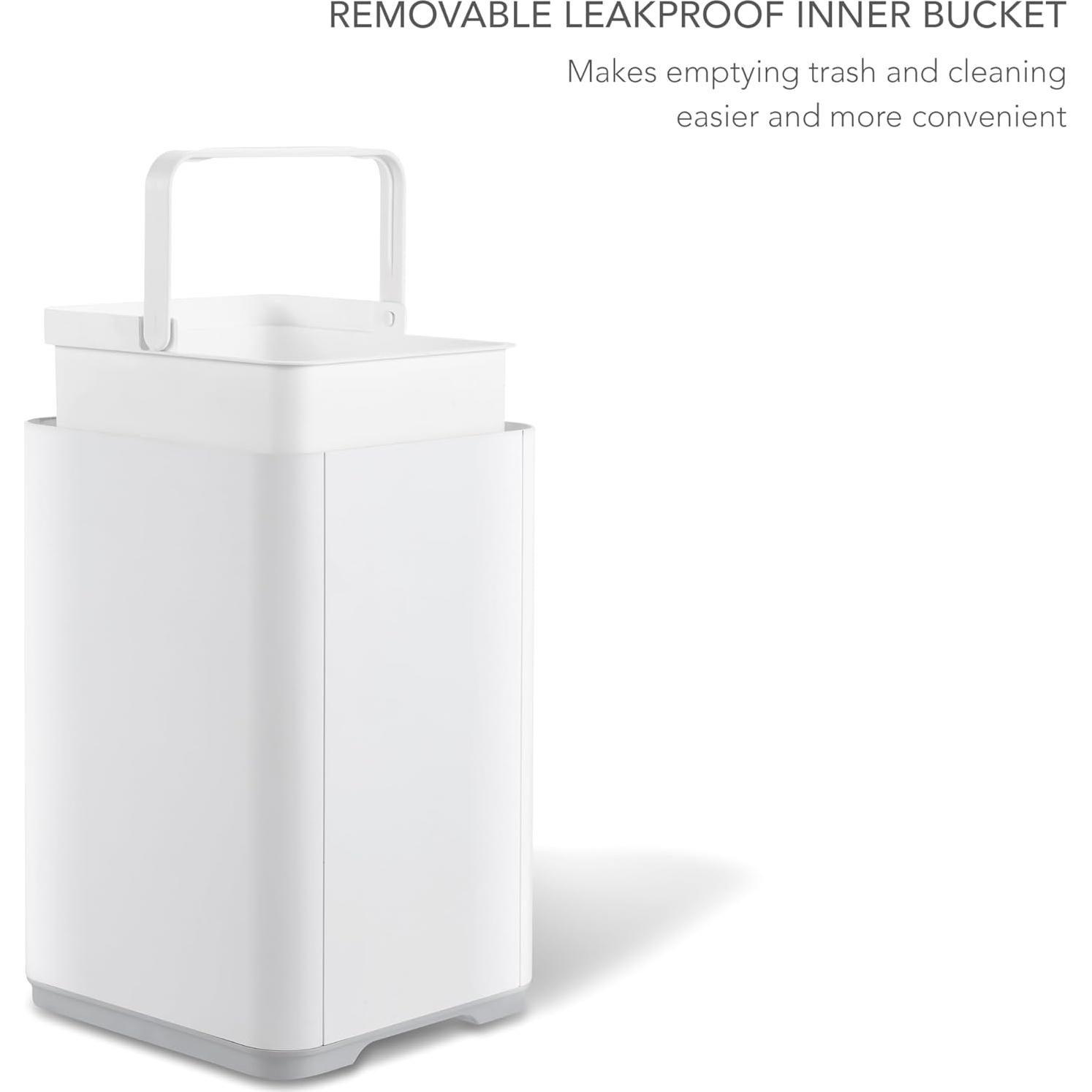 Papelera Sensor de Movimiento Ninestars DZT-10-35 10L Blanca