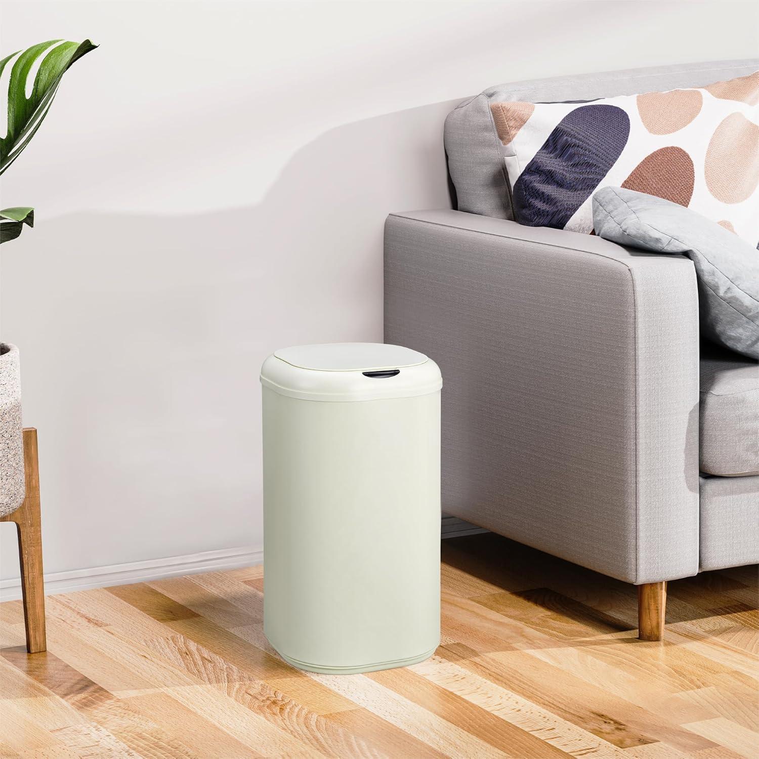 Papelera Automática GAOMON 30L con Sensor de Movimiento Beige