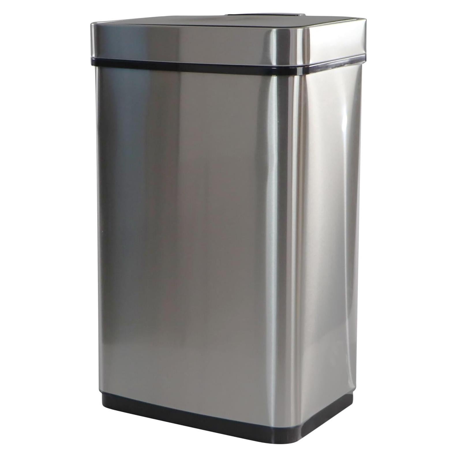 Basurero Metálico Sin Contacto Hanover 60L con Caddy Compost