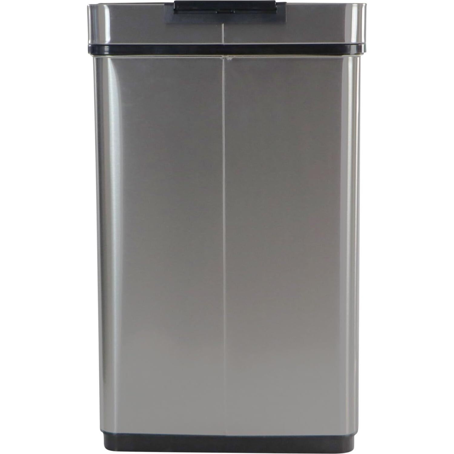 Basurero Metálico Sin Contacto Hanover 60L con Caddy Compost