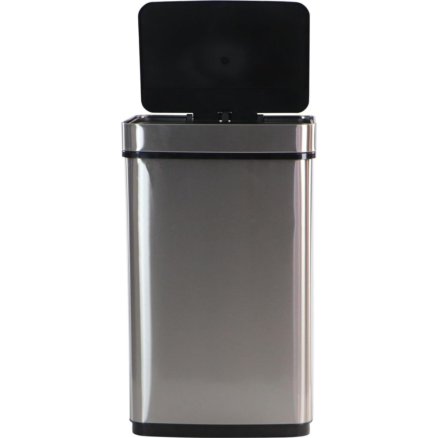 Basurero Metálico Sin Contacto Hanover 60L con Caddy Compost