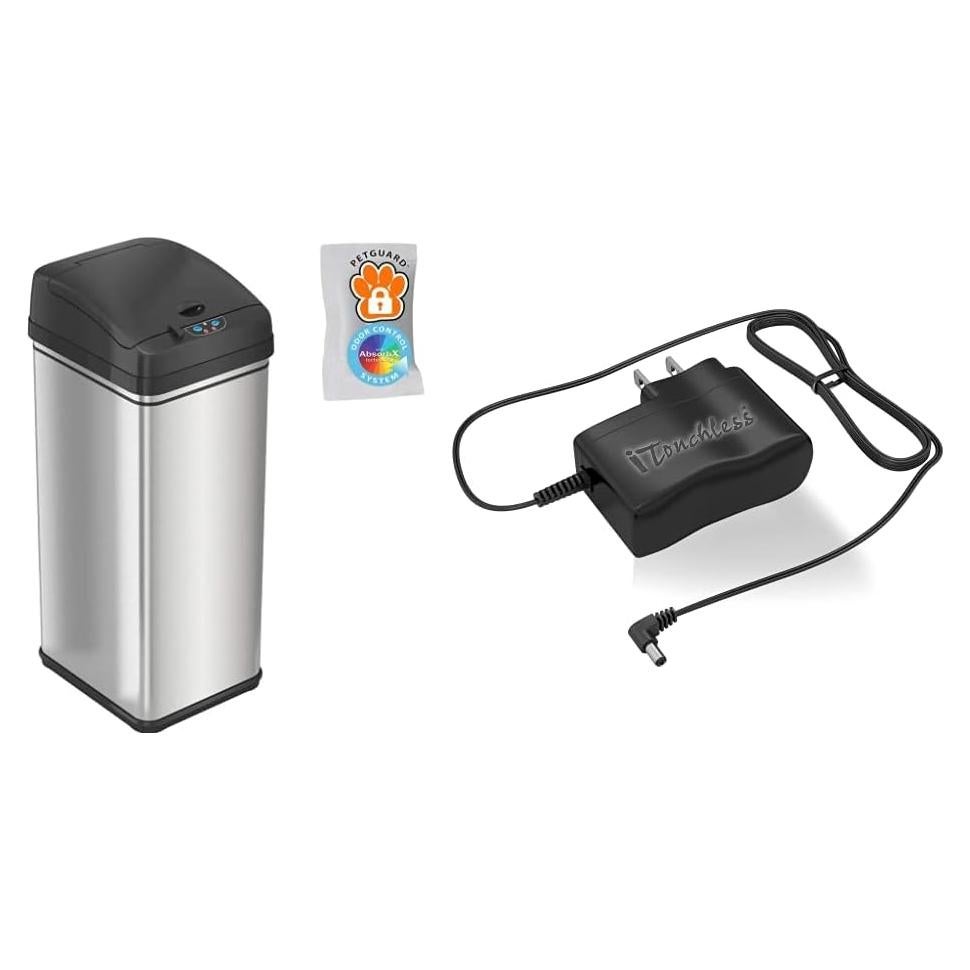 Basurero Automático iTouchless 13 Galones Acero Inoxidable con Sensor