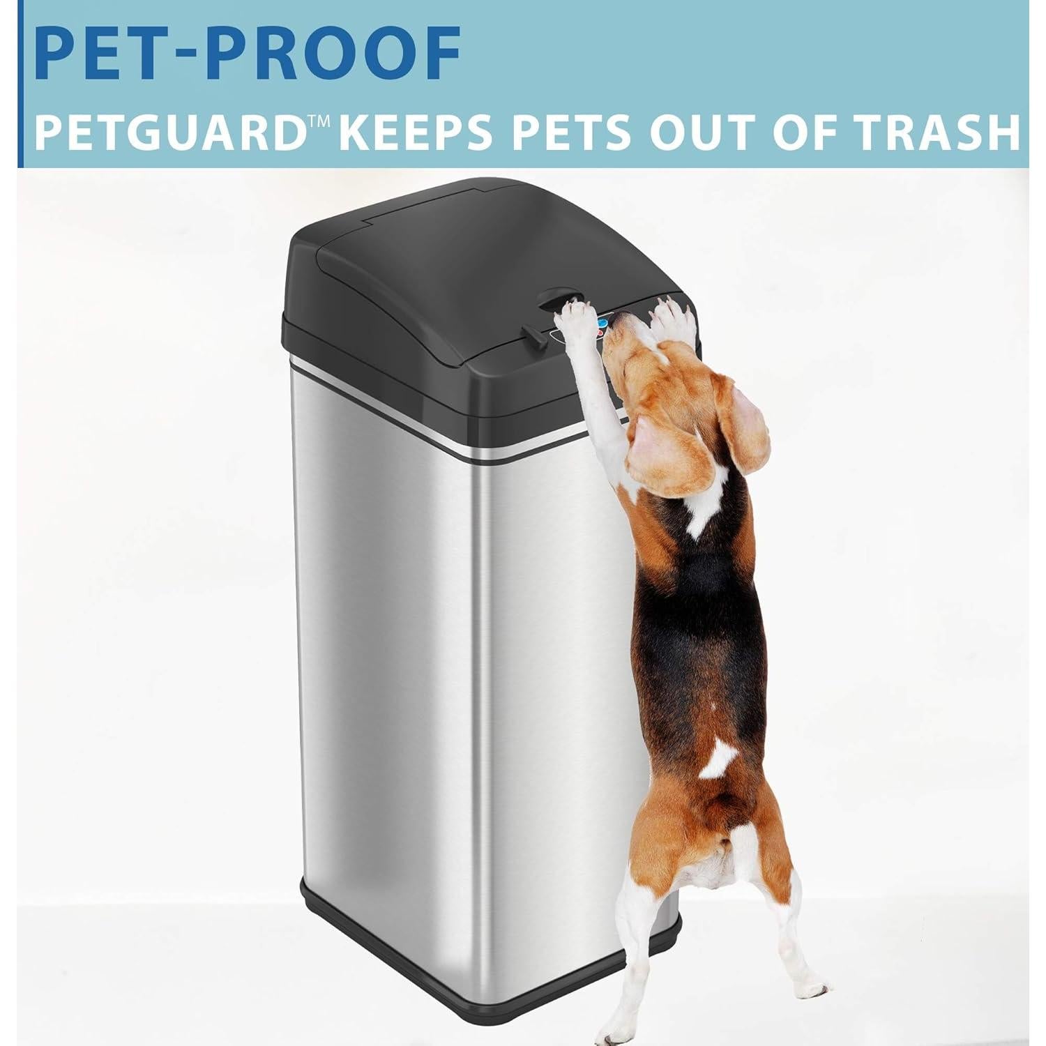 Basurero Automático iTouchless 13 Galones Acero Inoxidable con Sensor