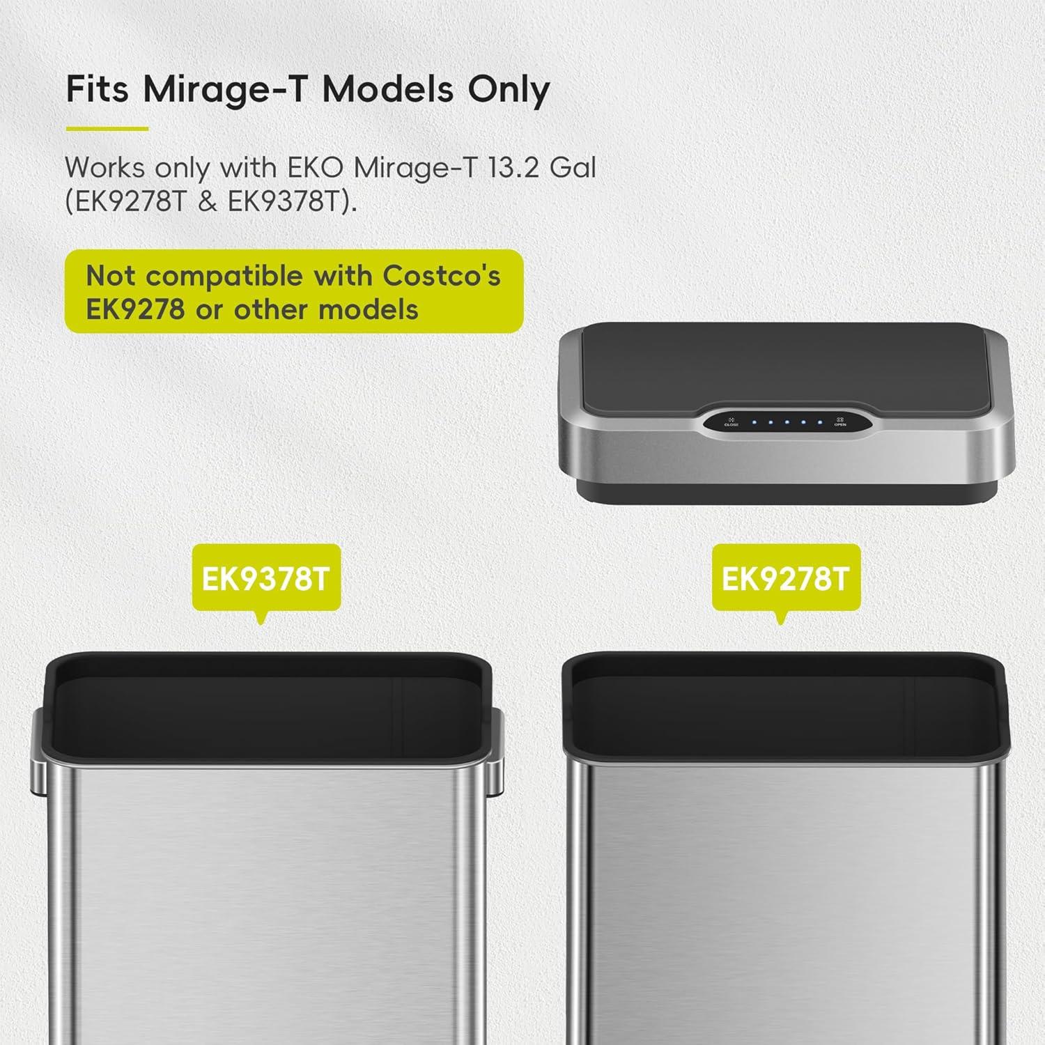 Tapa de Basurero Sensor EKO 13.2 Galones Compatible Mirage-T