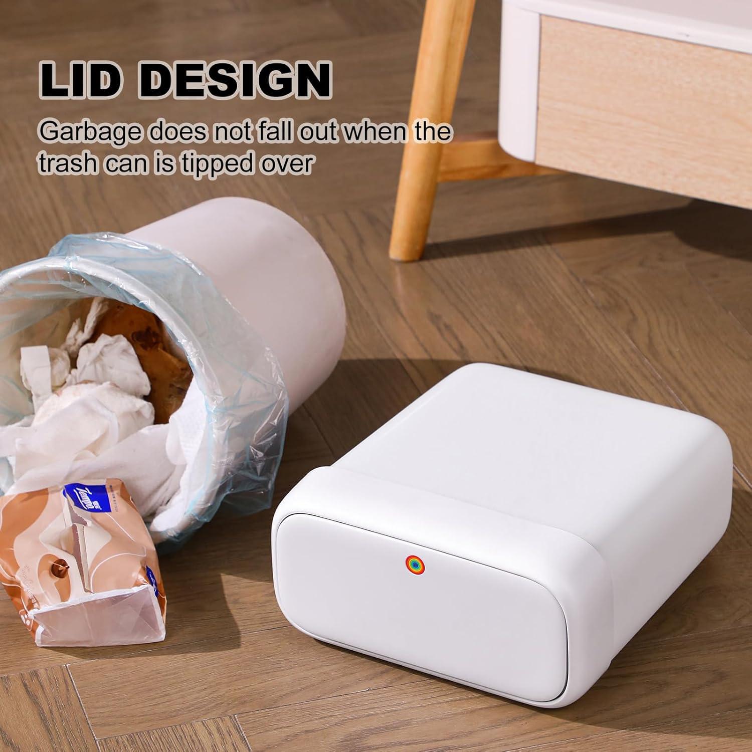 Basurero Pequeño Funest 10L con Tapa Presionada para Baño y Cocina