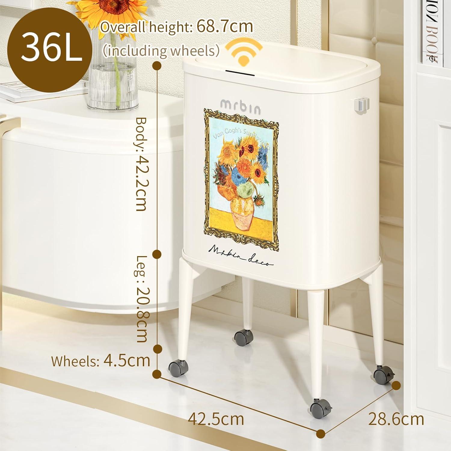 Basurero de Cocina MRBIN 36L con Sensor de Movimiento Girasol