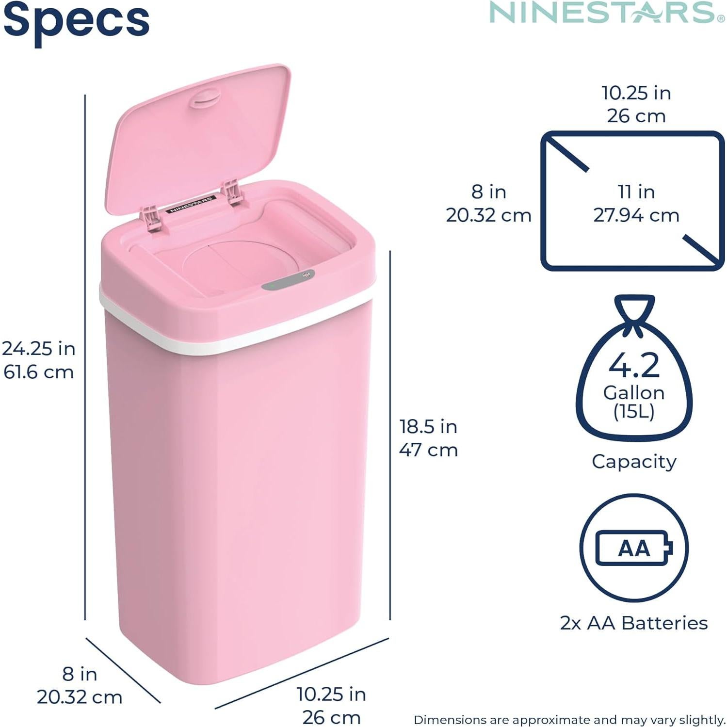 Basurero Automático NINESTARS NPT-16 para Pañales 15.14L