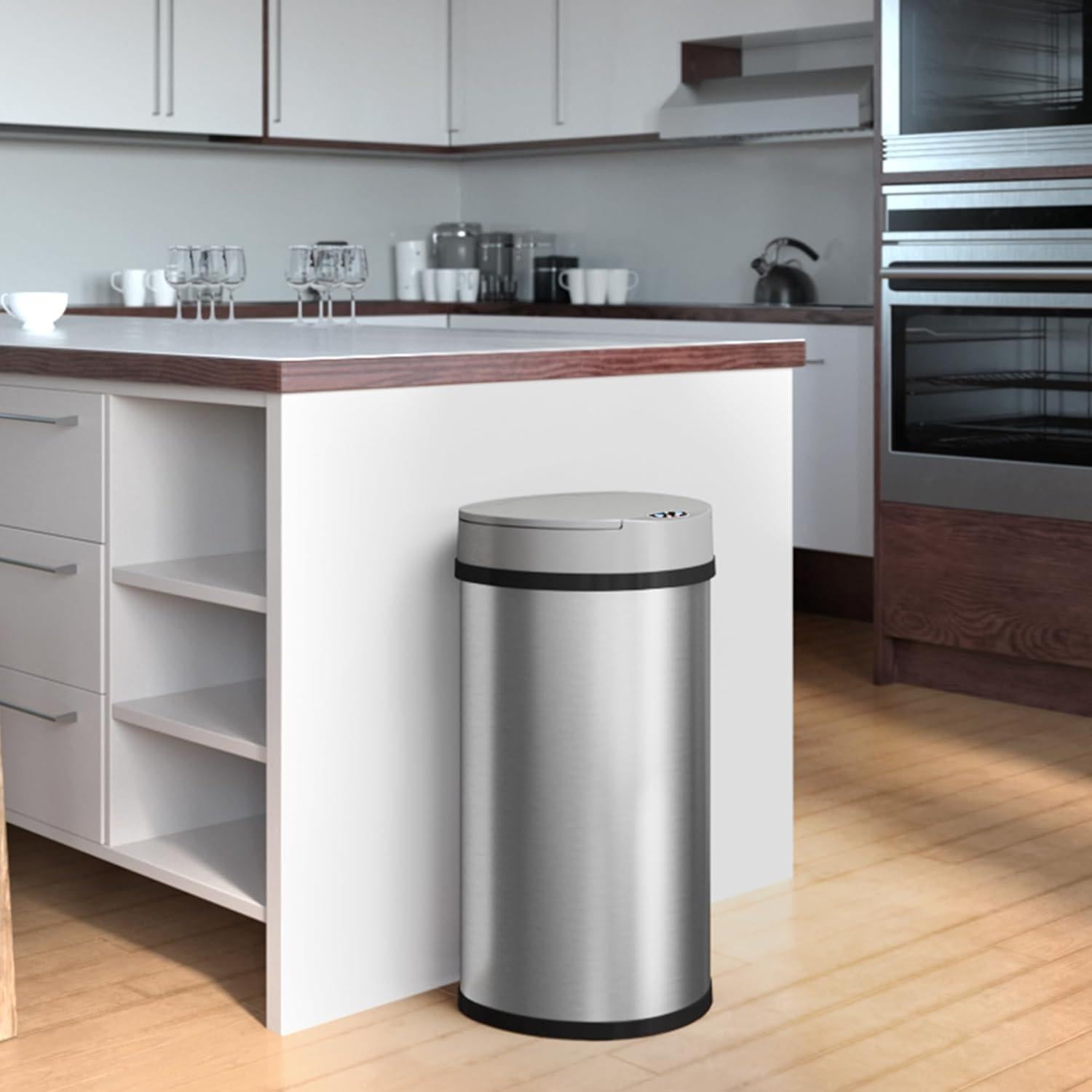 Bote de Basura iTouchless 49L Acero Inoxidable con Sensor