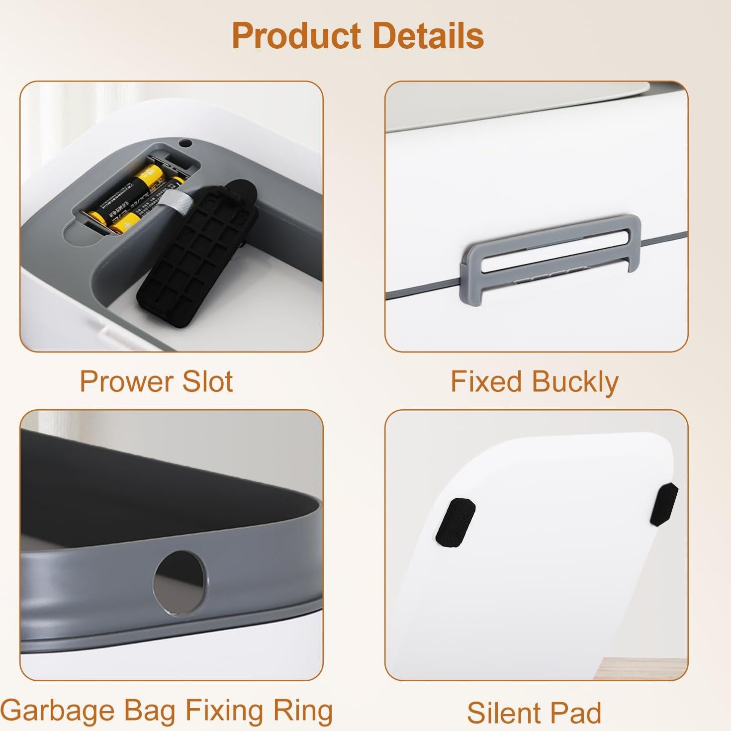 Papelera automática FDW 8.3L con sensor de movimiento