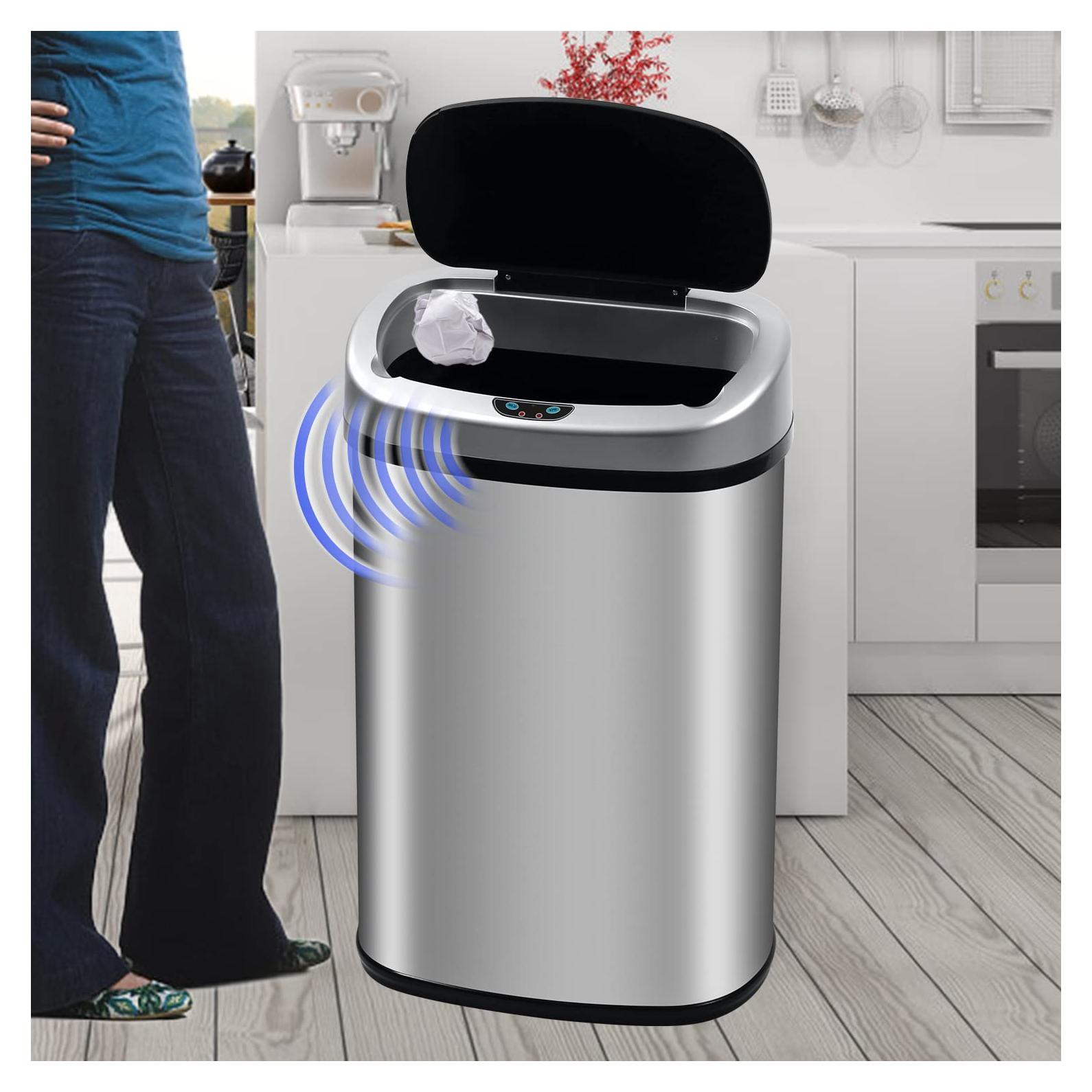 Cubo de Basura Automático BORGEBY 49L Acero Inoxidable Sensor