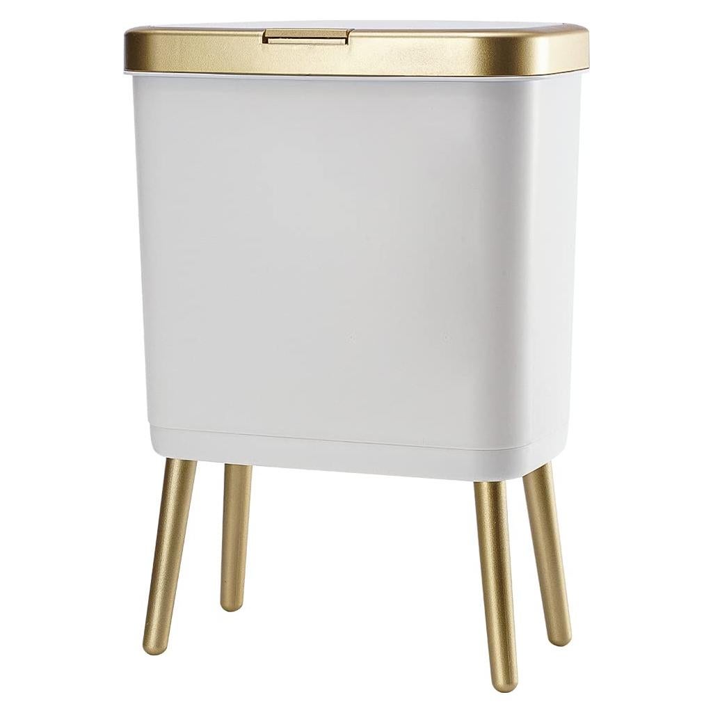 Bote de Basura Procade Blanco con Tapa 15.14L Estrecho