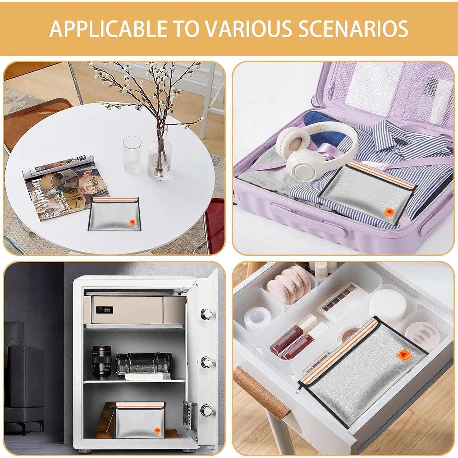 Bolsa de Documentos a Prueba de Fuego Orikithem 27,9x19,8cm