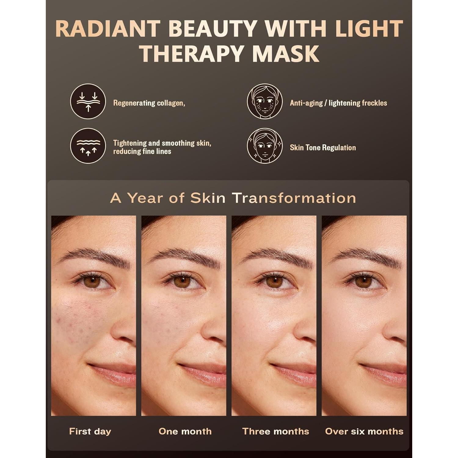 Máscara de Terapia de Luz LED FOLOKE para Cuidado Facial