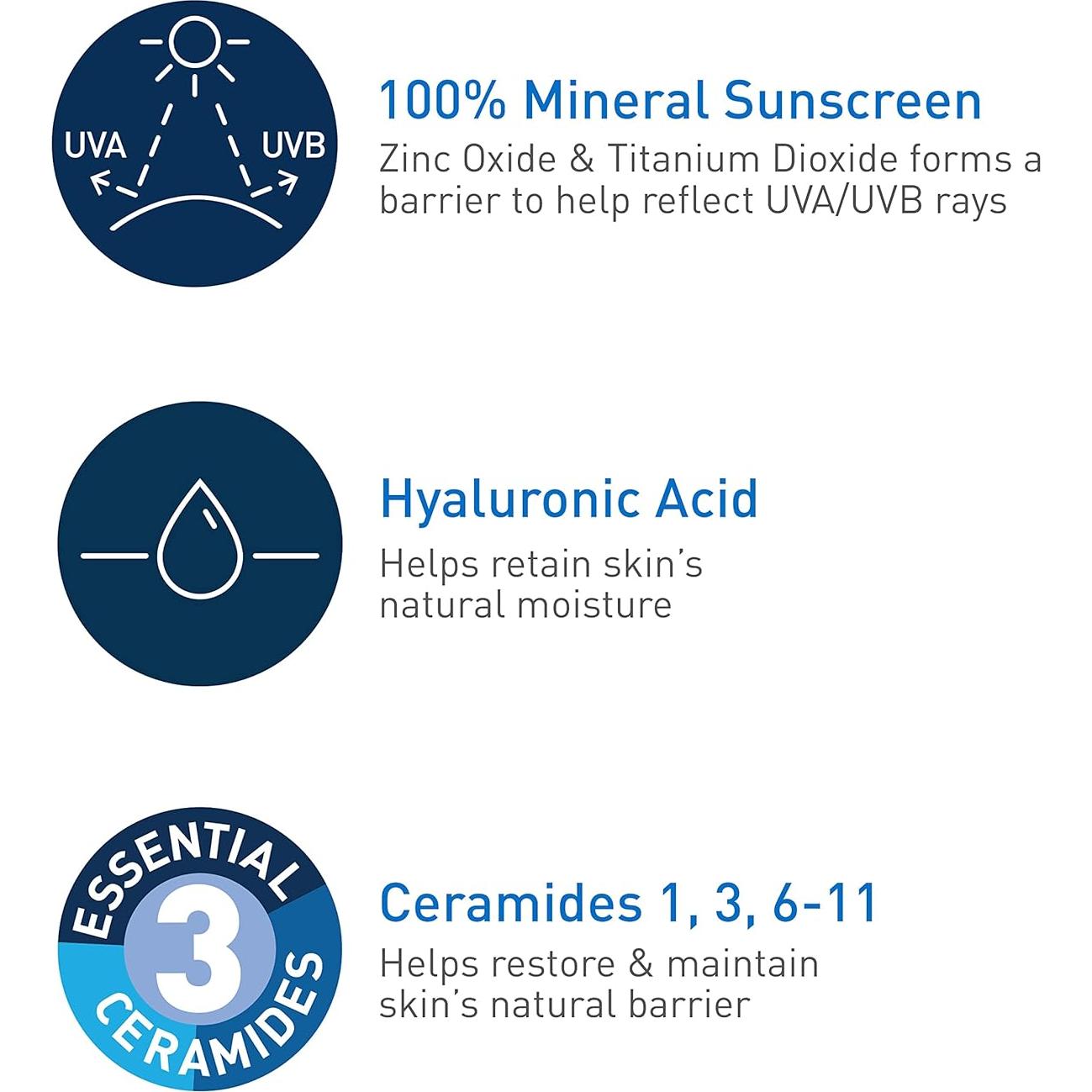 CeraVe Protector Solar Mineral SPF 50 142 g - Hidratante