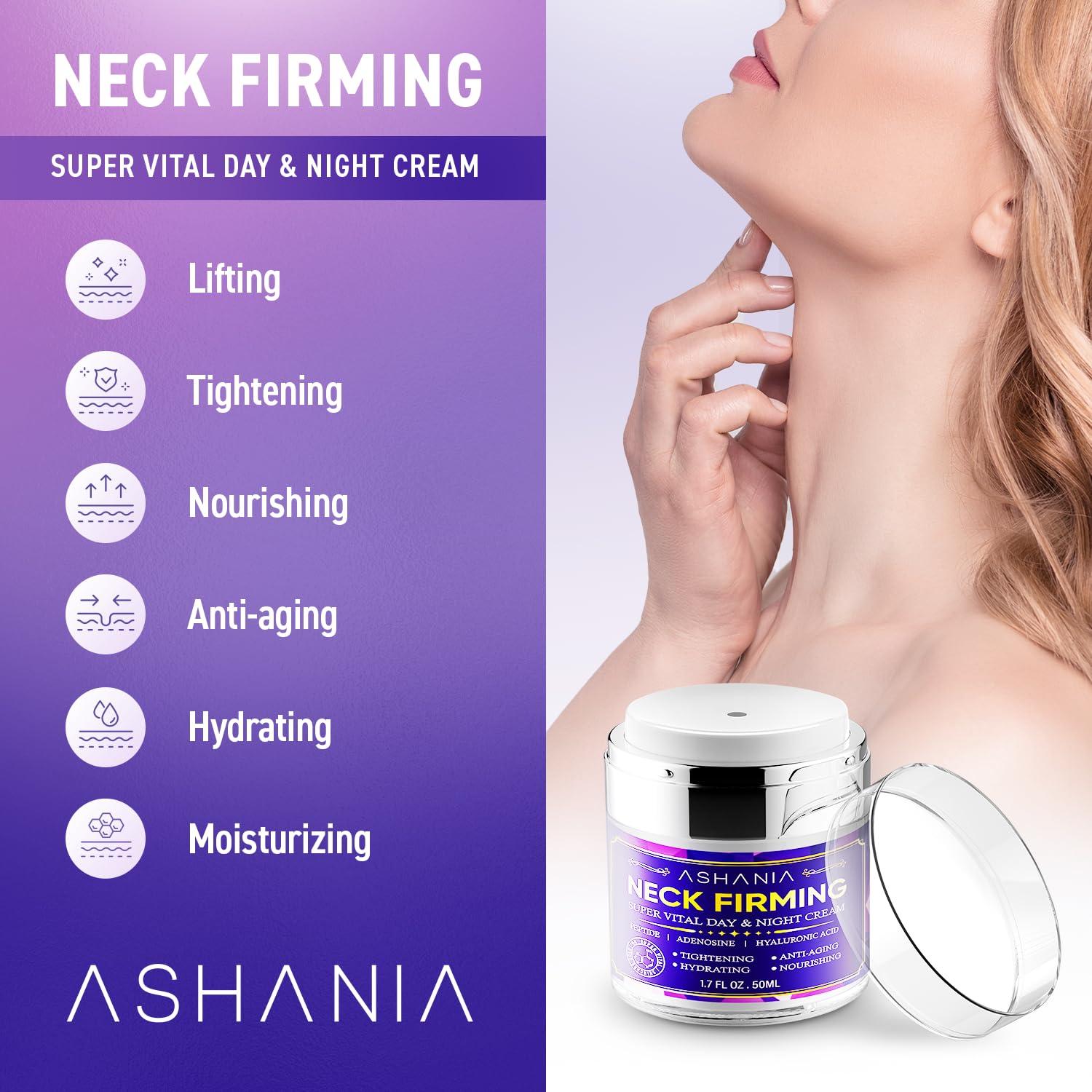 Crema reafirmante para cuello Ashania 50 ml con péptidos