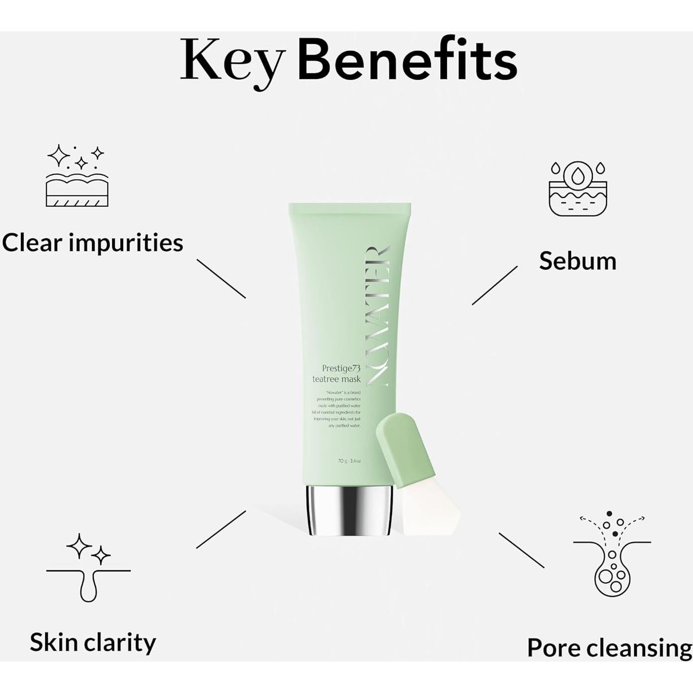 Mascarilla Peel Off NOWATER Árbol de Té 68.18 g - Cuidado Calmante