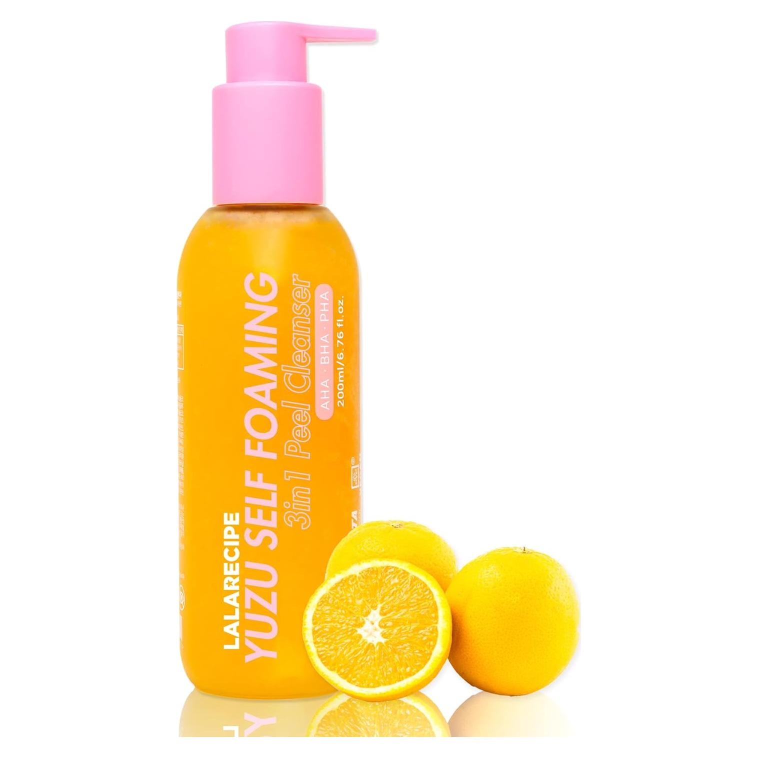 Limpiador Facial Espumoso 3-en-1 Yuzu LALARECIPE 200ml
