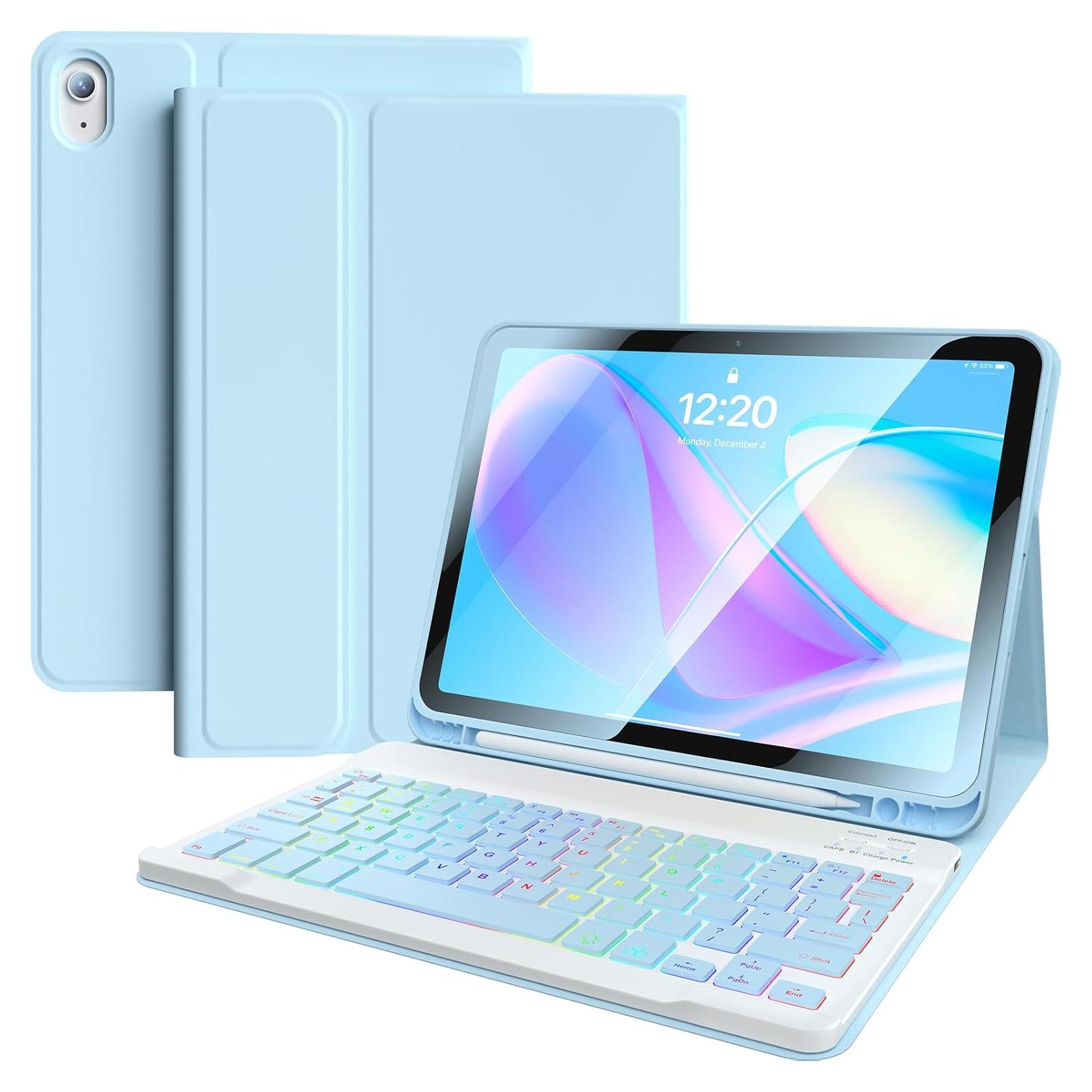 Funda con Teclado Inalámbrico Kiloob para iPad 10.9" Azul
