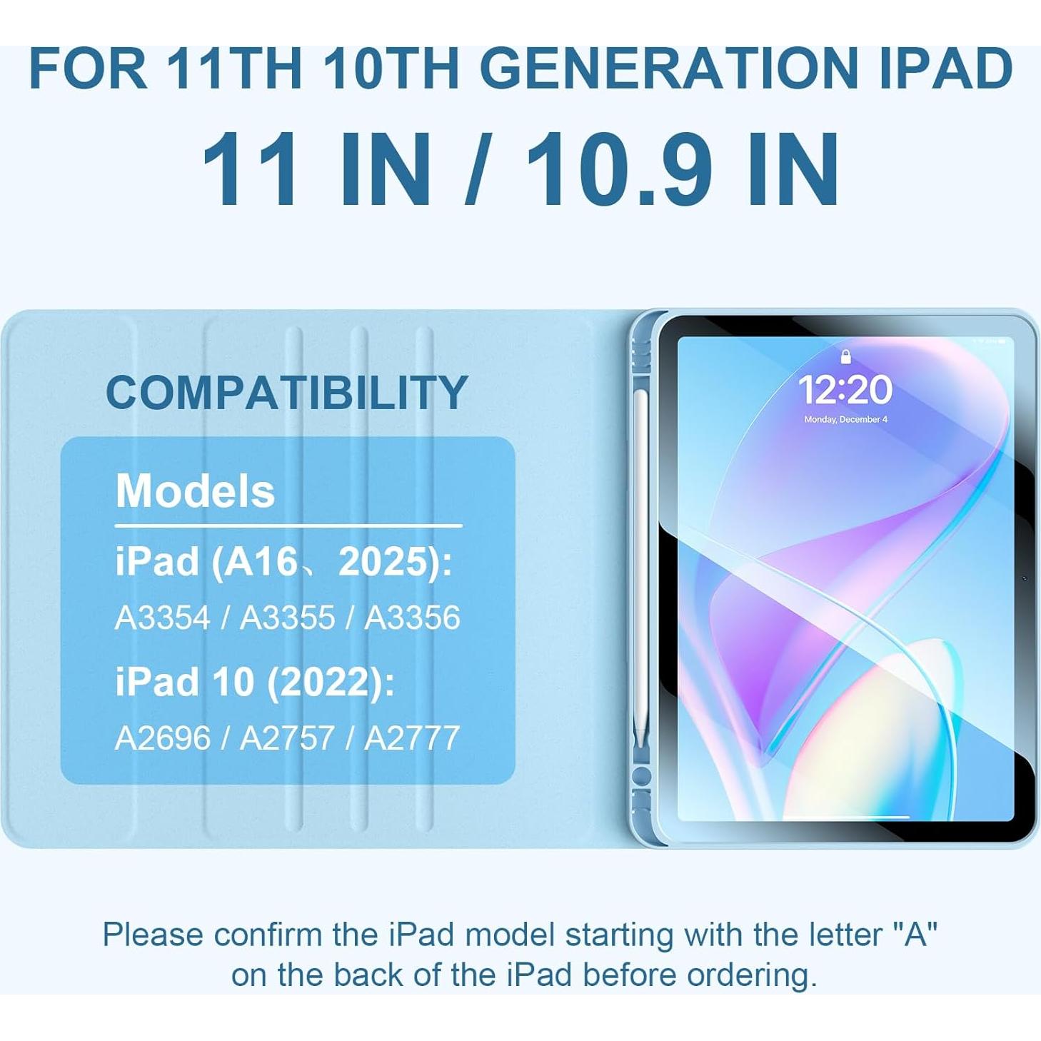 Funda con Teclado Inalámbrico Kiloob para iPad 10.9" Azul