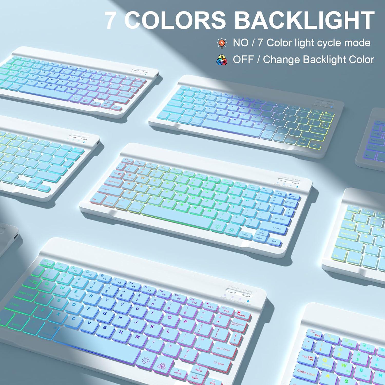 Funda con Teclado Inalámbrico Kiloob para iPad 10.9" Azul