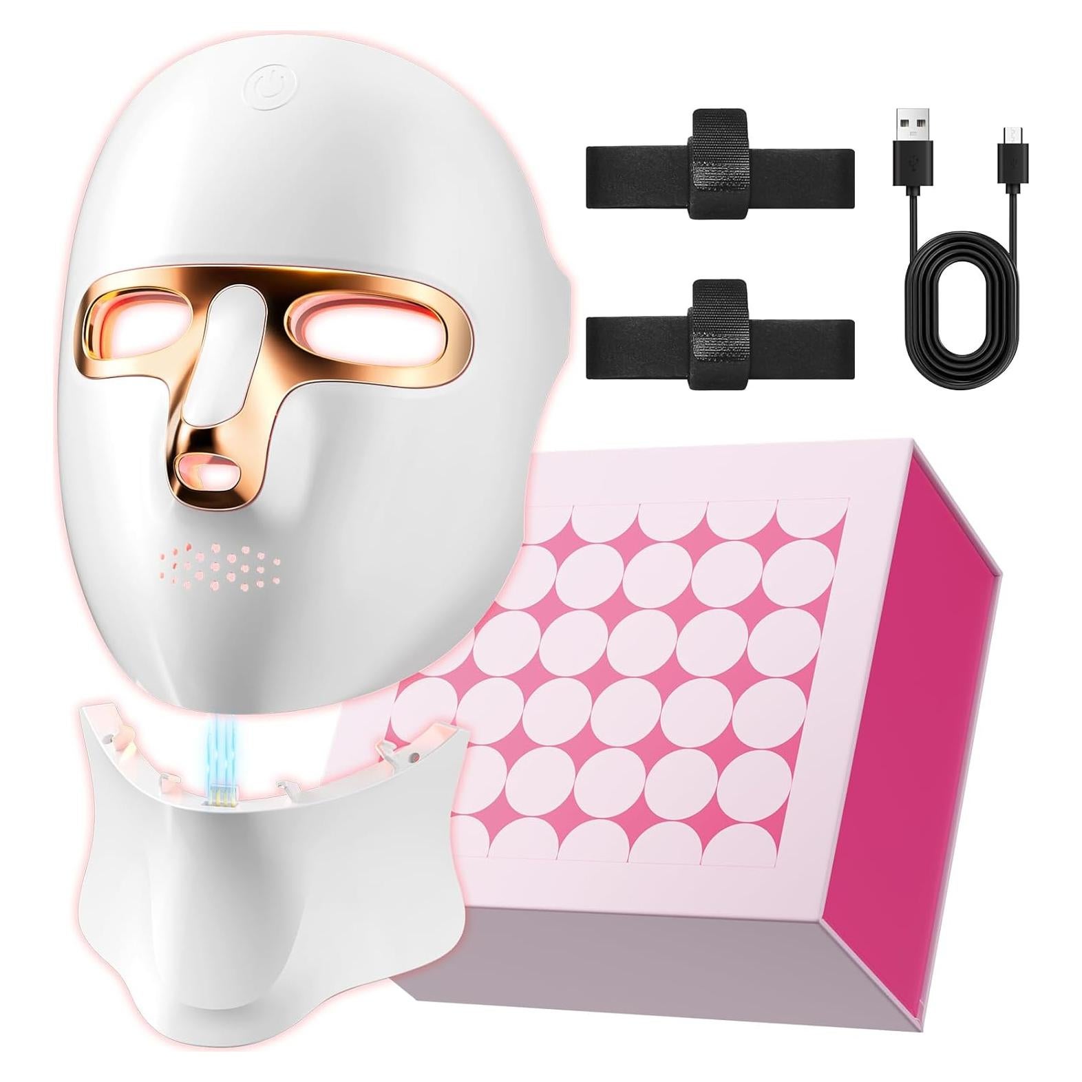 Máscara LED Terapia de Luz Roja Inalámbrica 120 LED USB